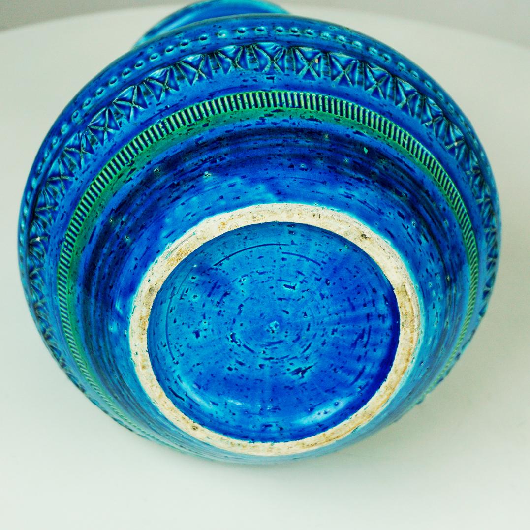 Italian Midcentury Rimini Blu Ceramic Jar by Aldo Londi for Bitossi in vendita 1