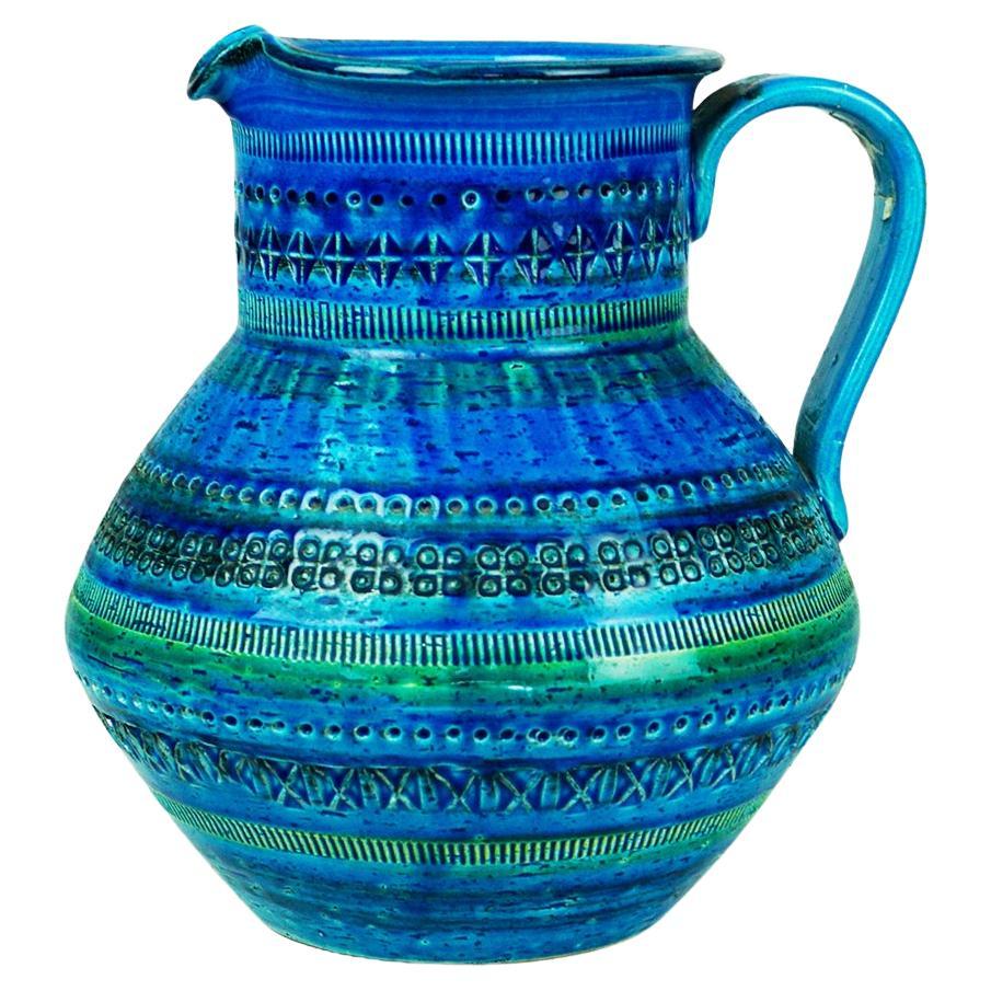 Italian Midcentury Rimini Blu Ceramic Jar by Aldo Londi for Bitossi