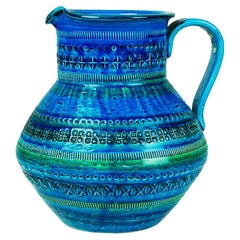 Italian Midcentury Rimini Blu Ceramic Jar by Aldo Londi for Bitossi