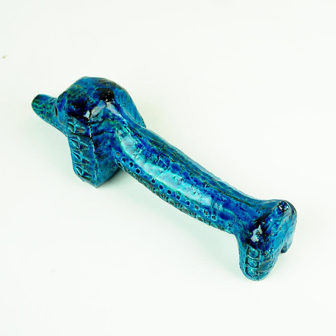 Italian Midcentury Rimini Blu Dachshund by Aldo Londi for Bitossi 3