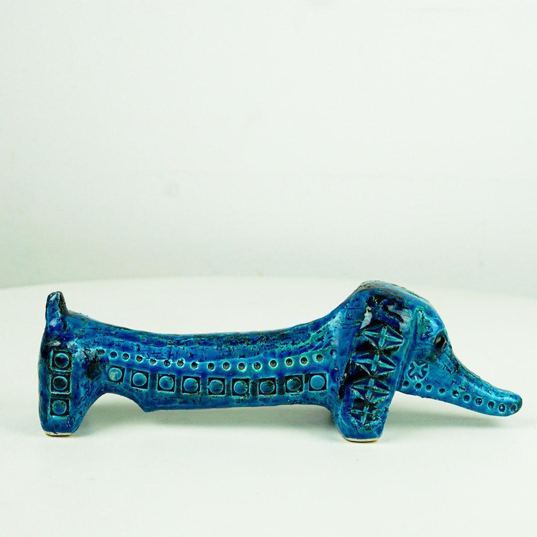 Italian Midcentury Rimini Blu Dachshund by Aldo Londi for Bitossi 5