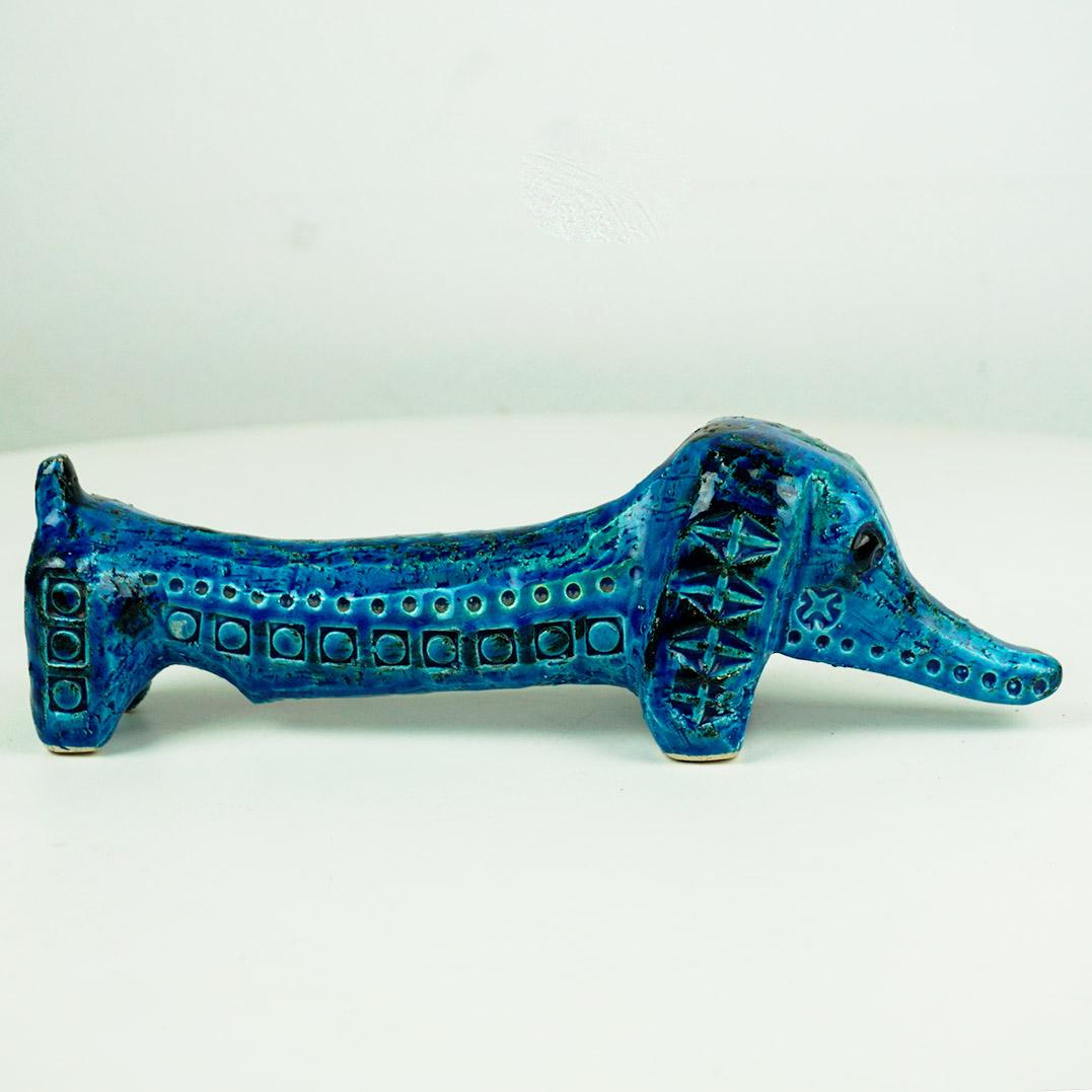 Italian Midcentury Rimini Blu Dachshund by Aldo Londi for Bitossi 2