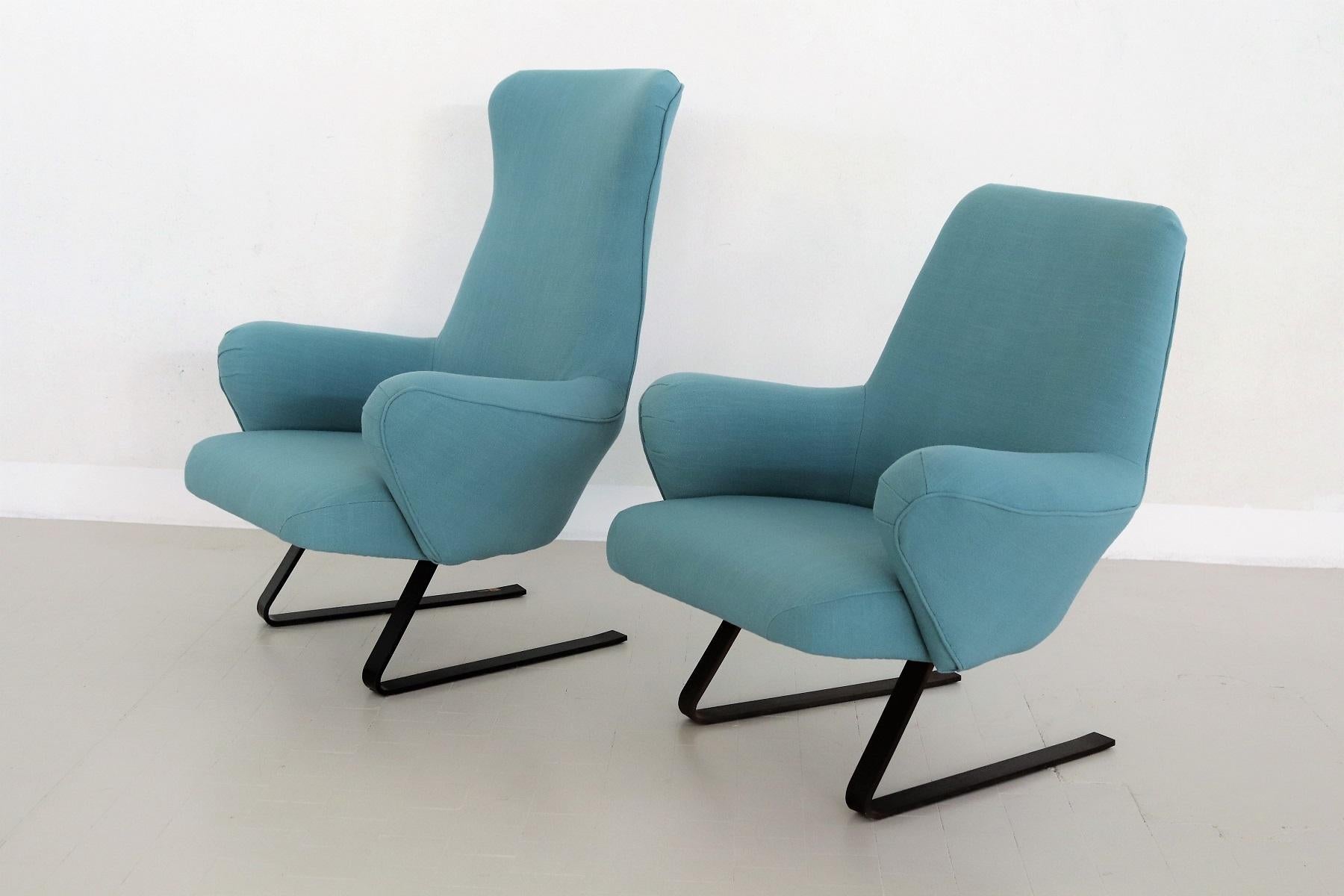 Steel Italian Midcentury Rocking Armchairs by Gianni Moscatelli for Formanova, 1960s
