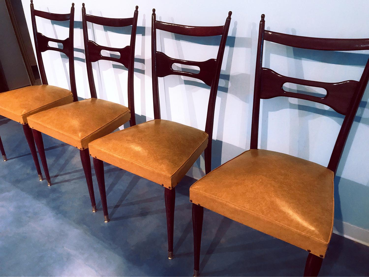 Italian Midcentury Rosewood Dining Room Set, 1950s 11