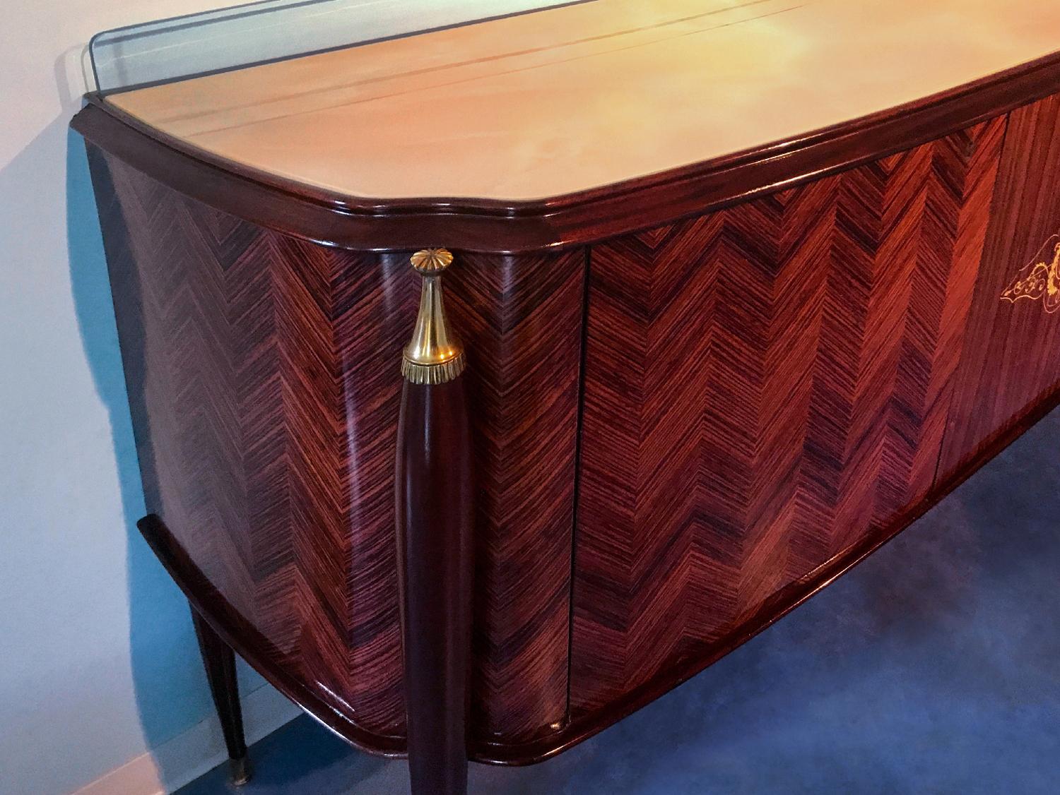 Italian Midcentury Rosewood Dining Room Set, 1950s 2