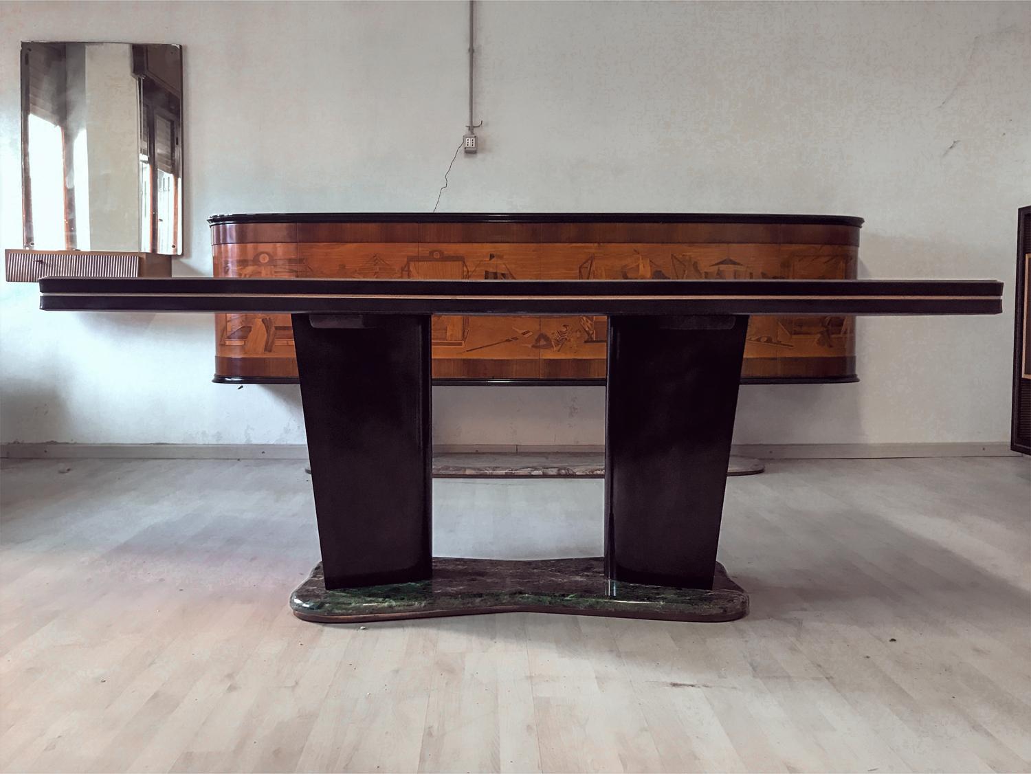 Italian Midcentury Rosewood Dining Table by Vittorio Dassi, 1950s 4