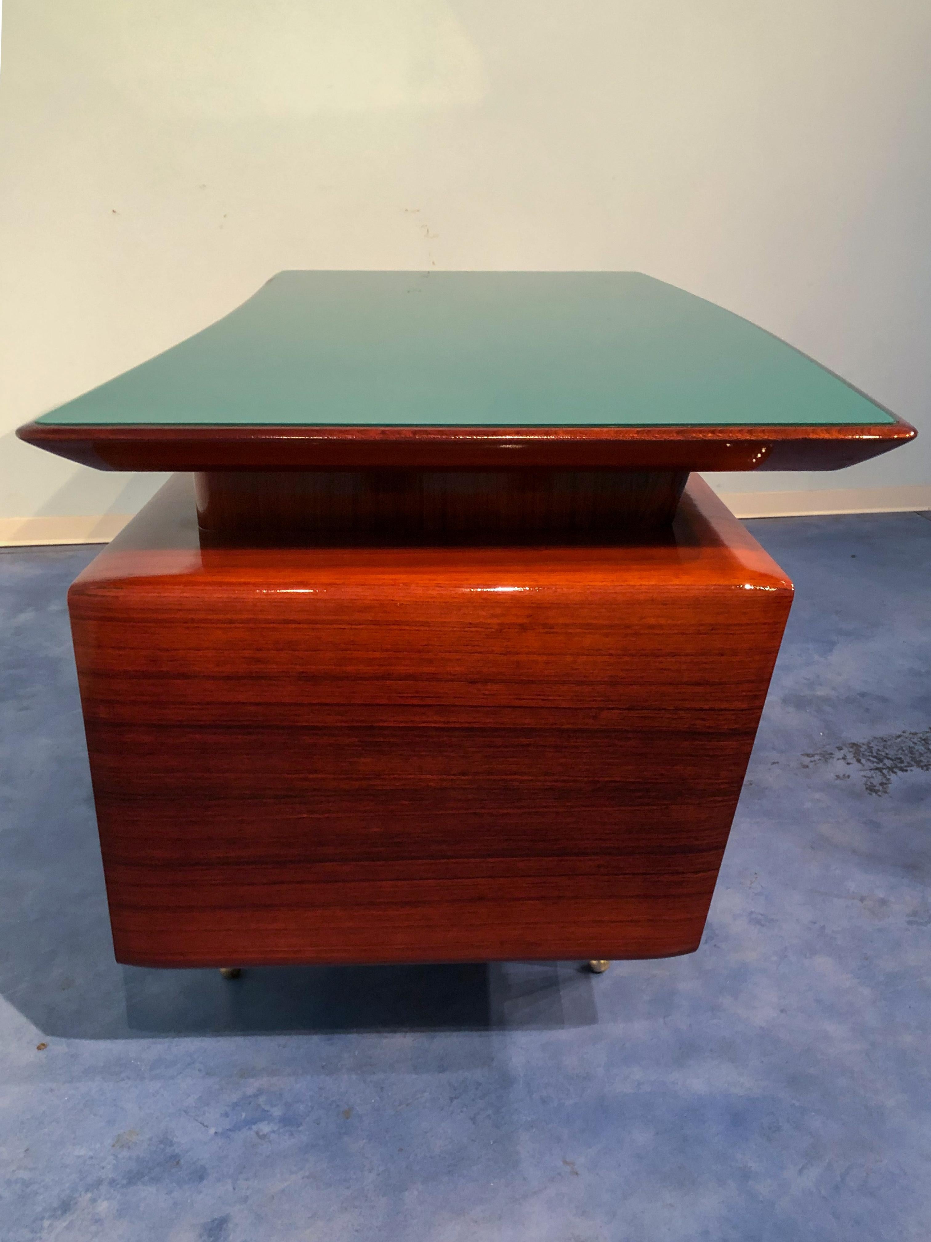 Italian Midcentury  Executive Desk with Chairs, Vittorio Dassi, 1950s 2