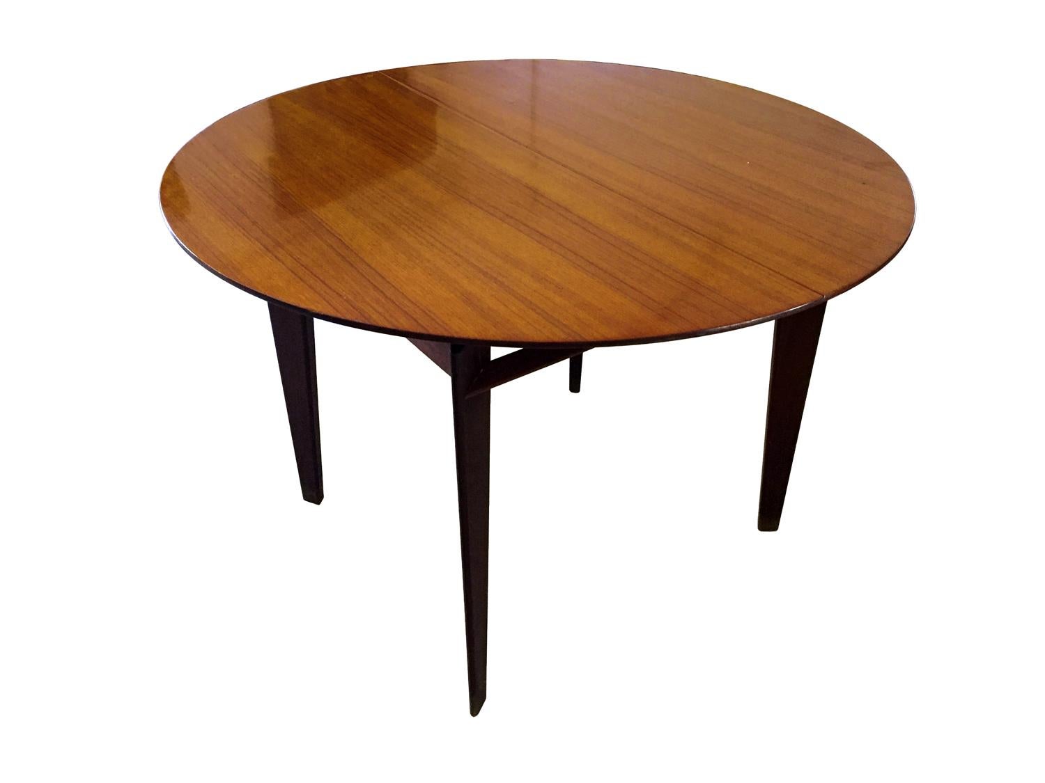 Italian Midcentury Teak Wood Extendable Dining Table by Vittorio Dassi, 1950s 4