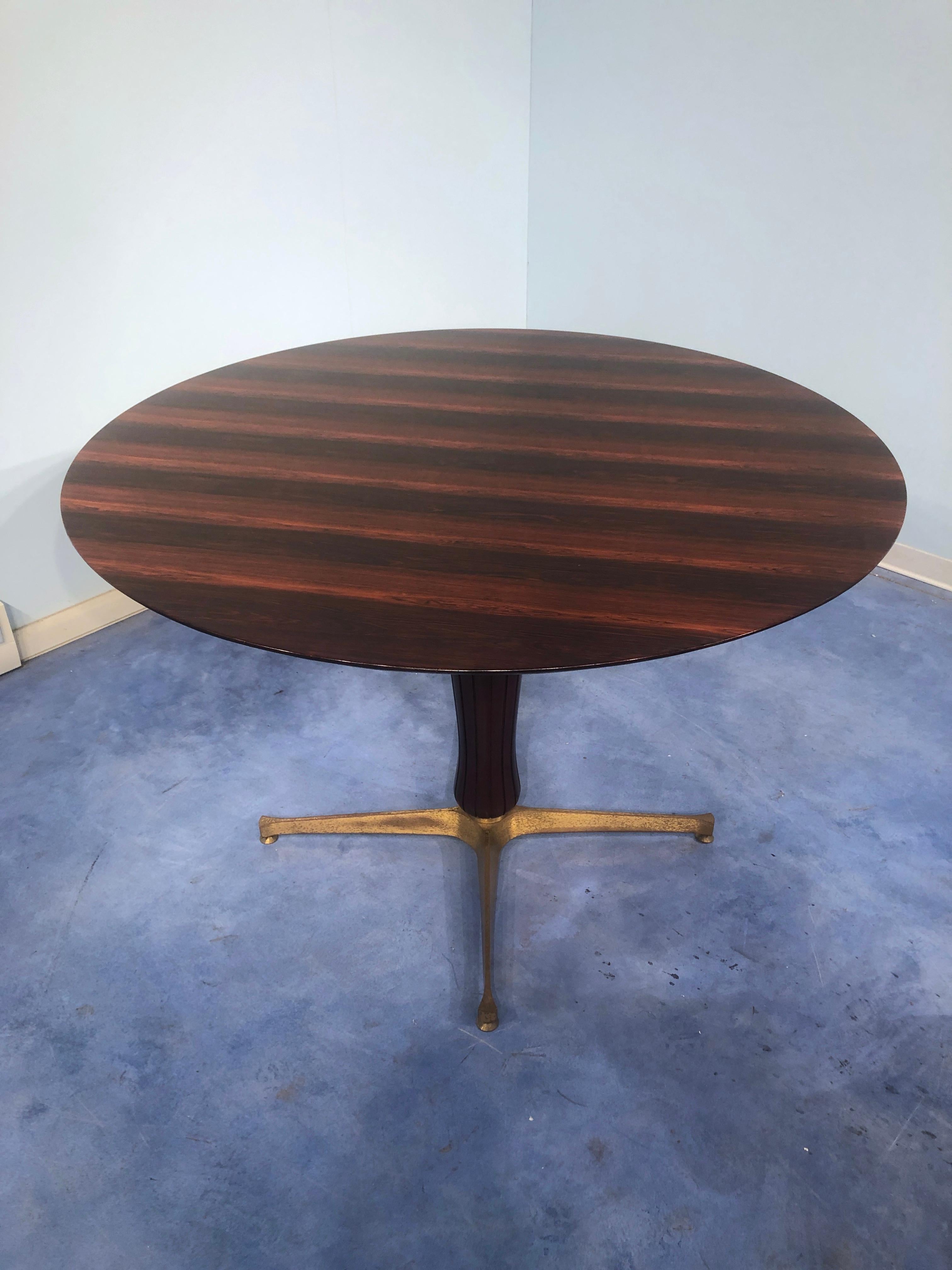 Italian Midcentury Teak Table Attributed to Paolo Buffa, 1950s For Sale 9