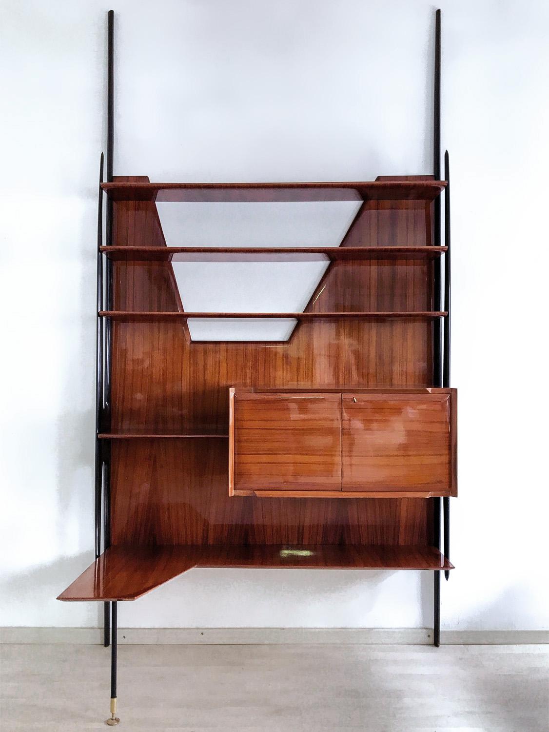 Italian Mid-Century Wall Unit or Bookcase by Vittorio Dassi, 1950s 4