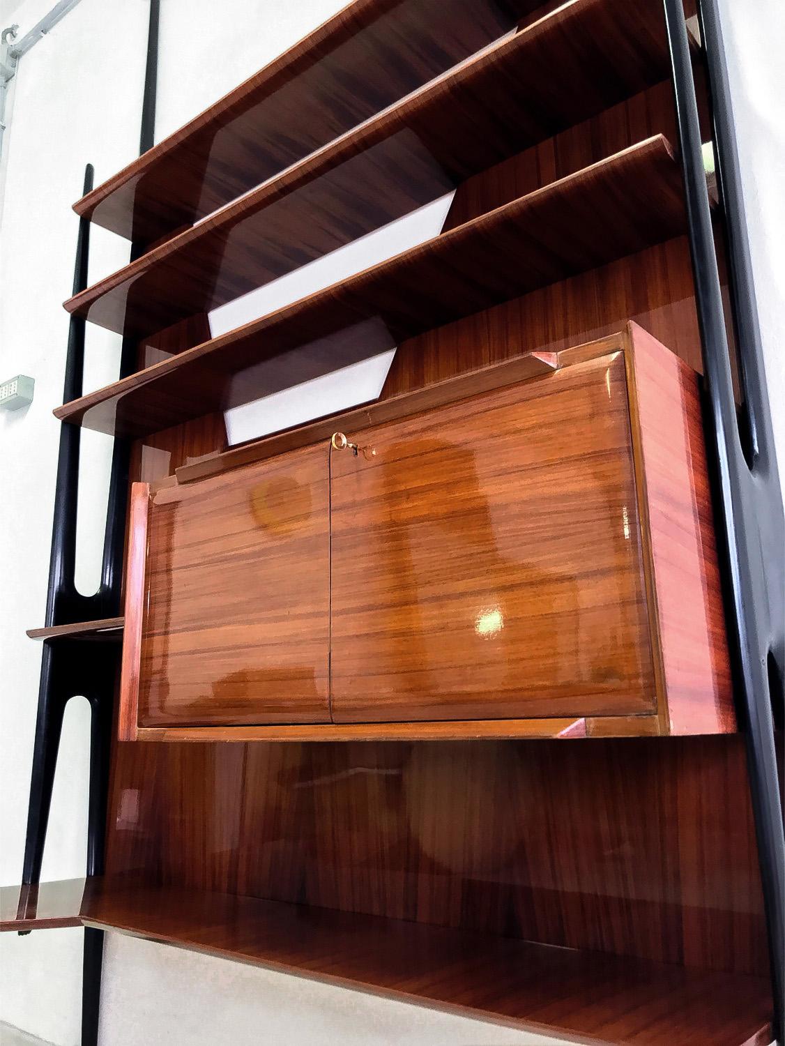 Italian Mid-Century Wall Unit or Bookcase by Vittorio Dassi, 1950s 8