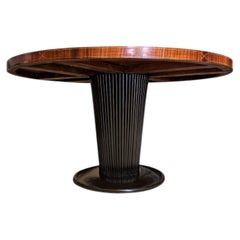 Italian Midcentury Round Dining Table attributed to Osvaldo Borsani, 1950s