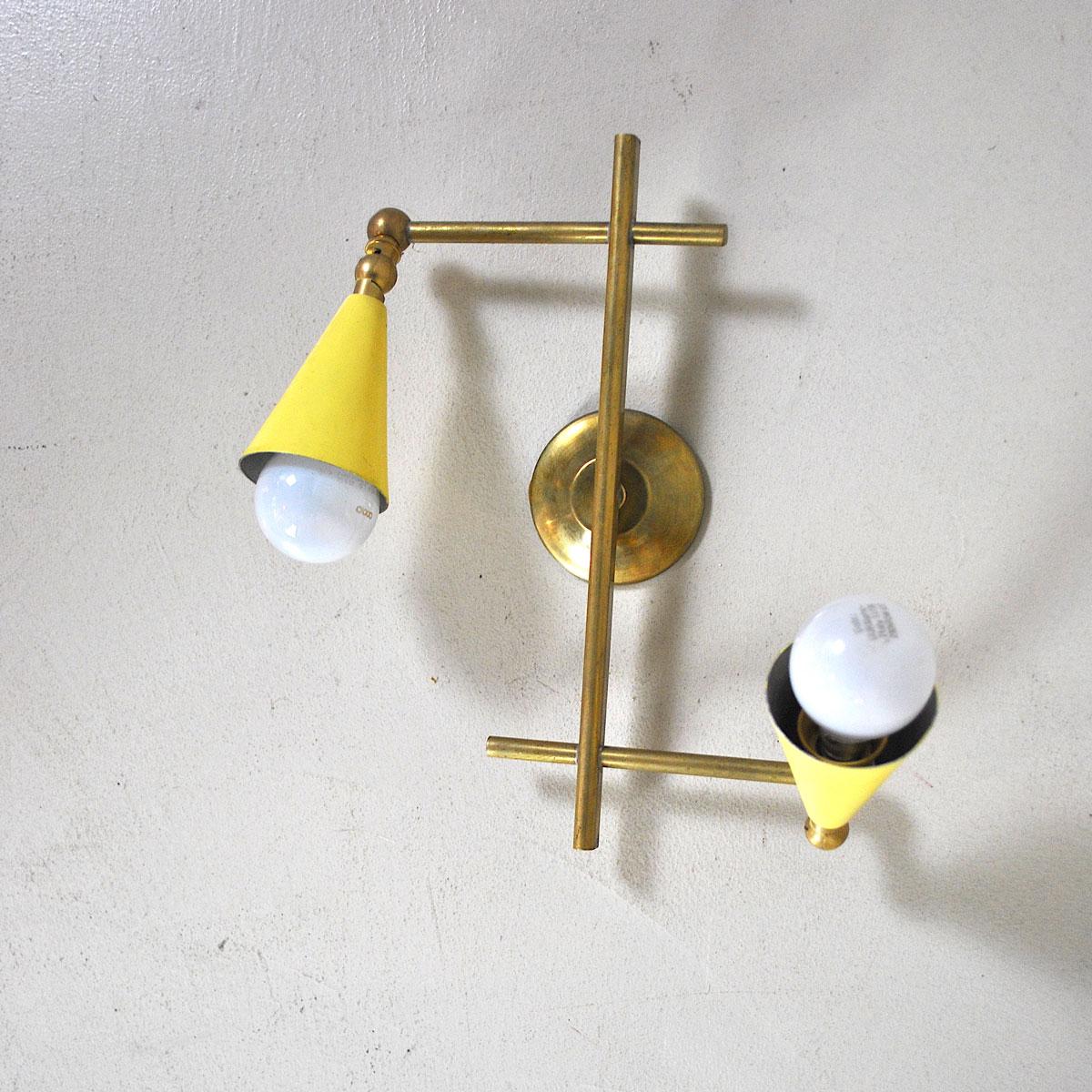 Brass Italian Midcentury Sconce from the 1960s