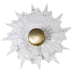 Vintage Italian Midcentury Sconce in Worked Glass