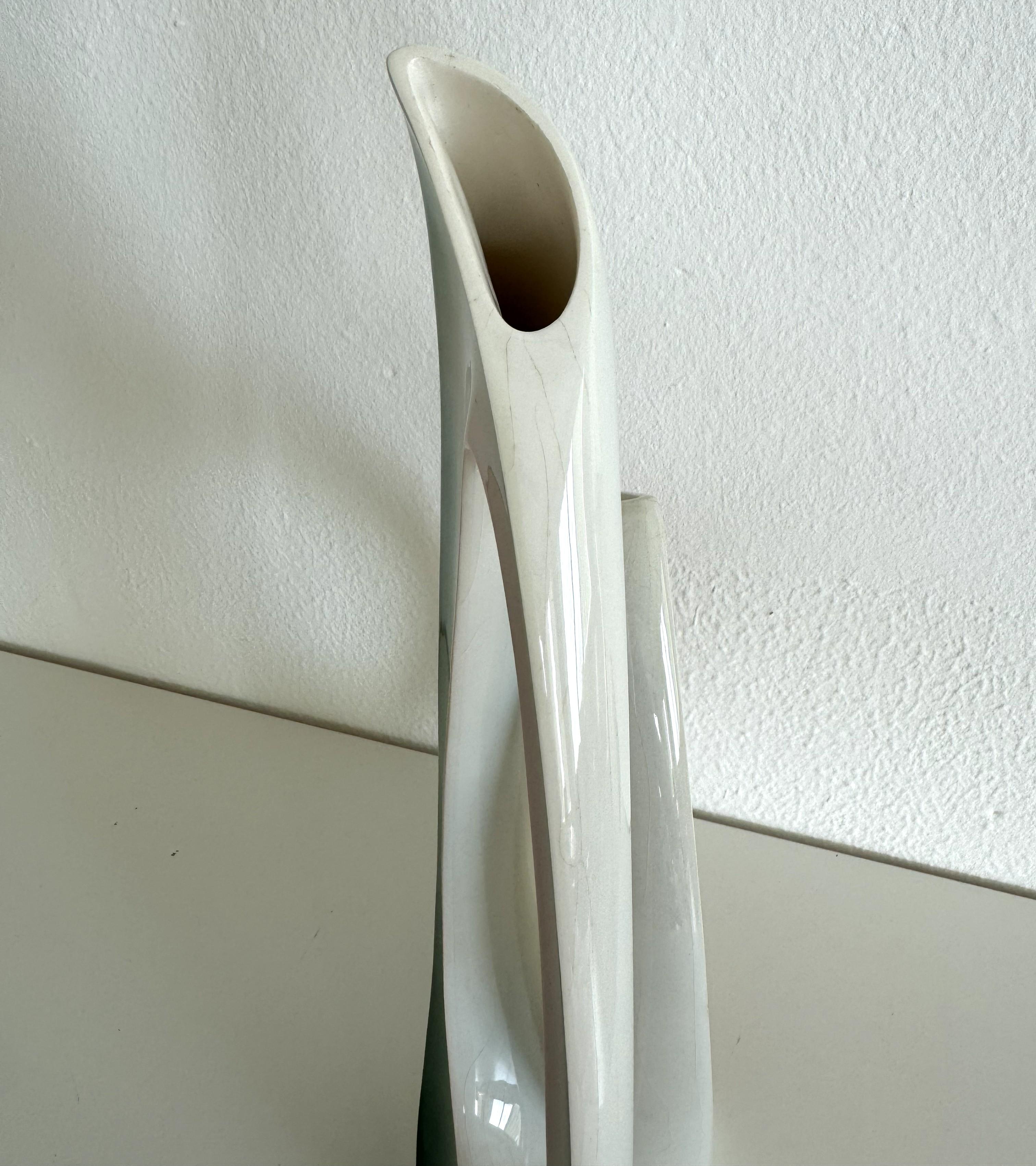 Italian Midcentury Sculptural Ceramic Vase by VIBI Torino, 1950s in vendita 5