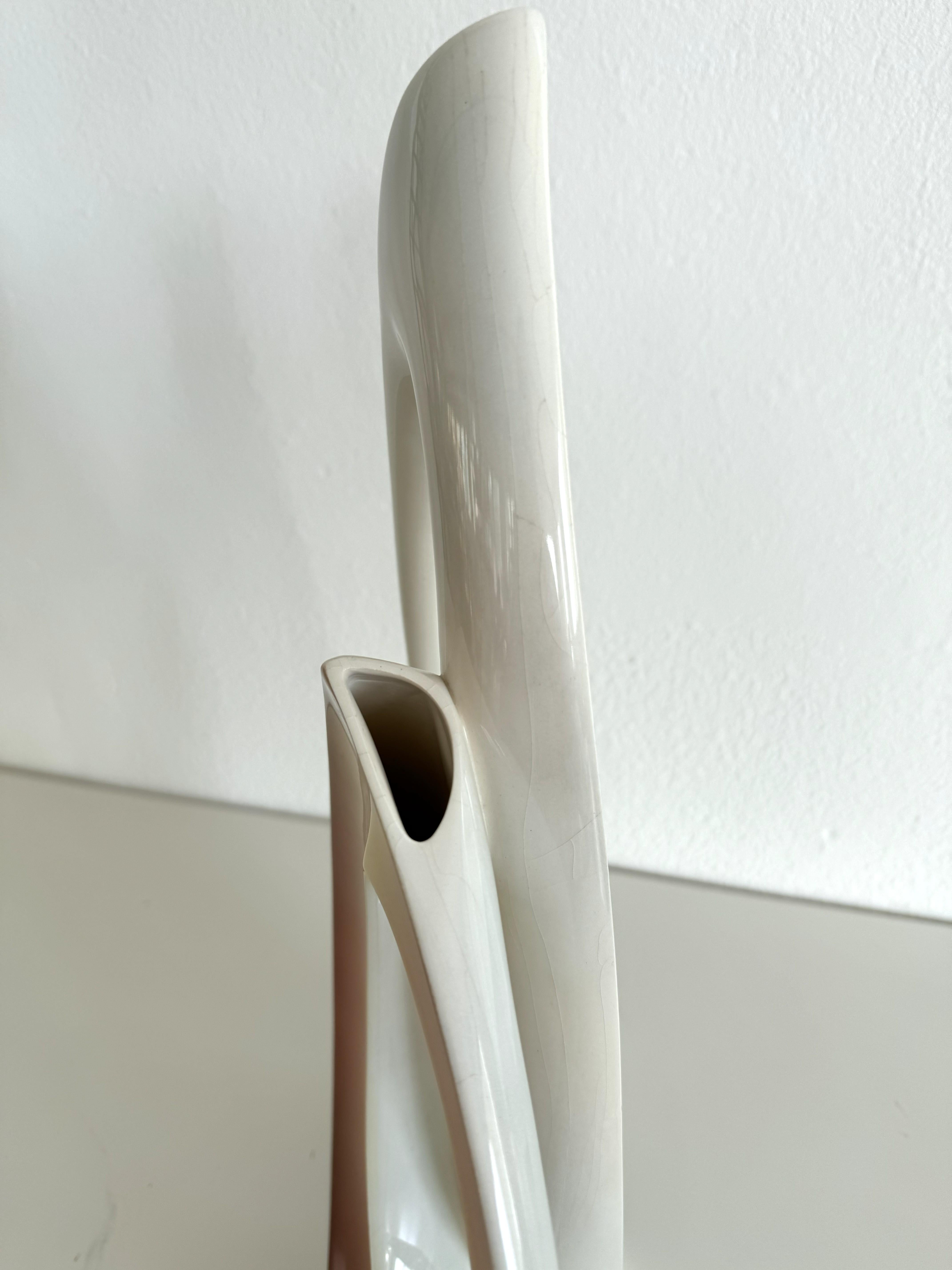 Italian Midcentury Sculptural Ceramic Vase by VIBI Torino, 1950s in vendita 6