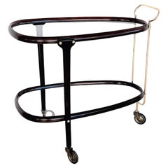 Italian Midcentury Serving Cart or Trolley in Cesare Lacca Style, 1960s