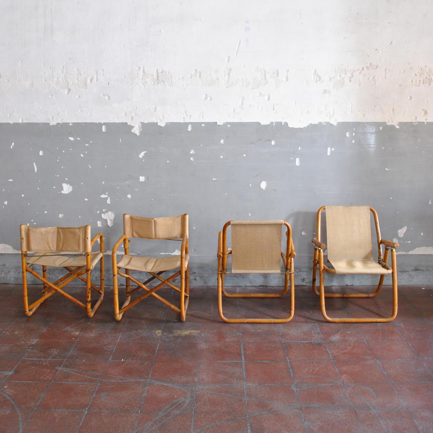 Italian Midcentury Set of Four Chairs in a Manner of Crespi, 1960's 12