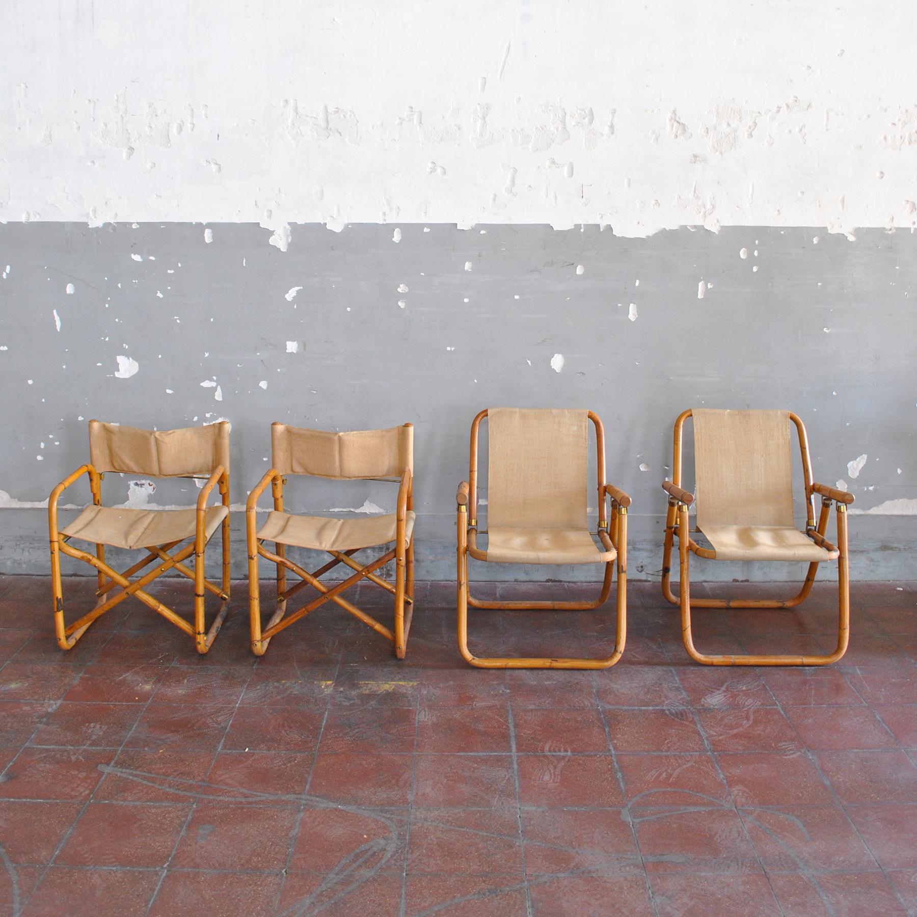 Italian Midcentury Set of Four Chairs in a Manner of Crespi, 1960's 13