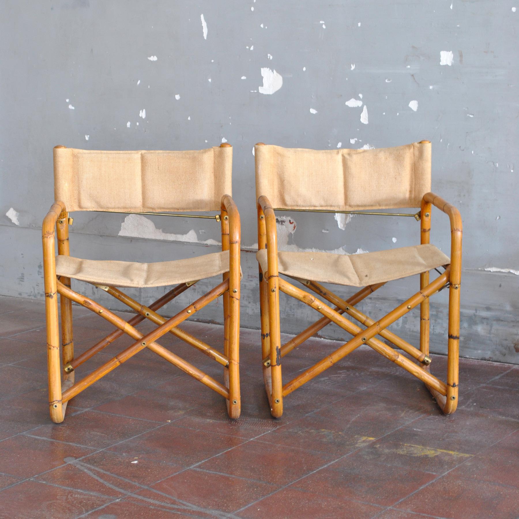 Italian Midcentury Set of Four Chairs in a Manner of Crespi, 1960's 1