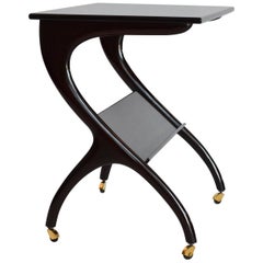 Italian Midcentury Side Table or Writing Desk in Painted Beechwood, 1950s