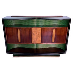 Italian Mid-Century Sideboard with Bar Cabinet by Vittorio Dassi, 1950s