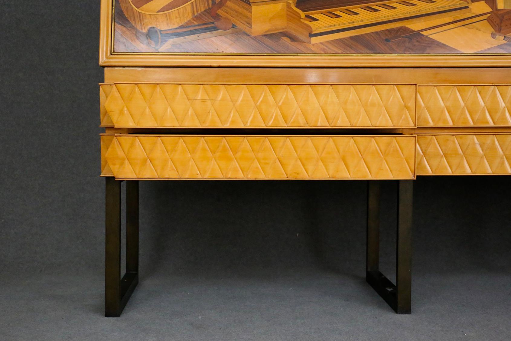 Italian Midcentury Sideboard by Antonio Cassi Ramelli and L. Anzani Signed 1950s 6