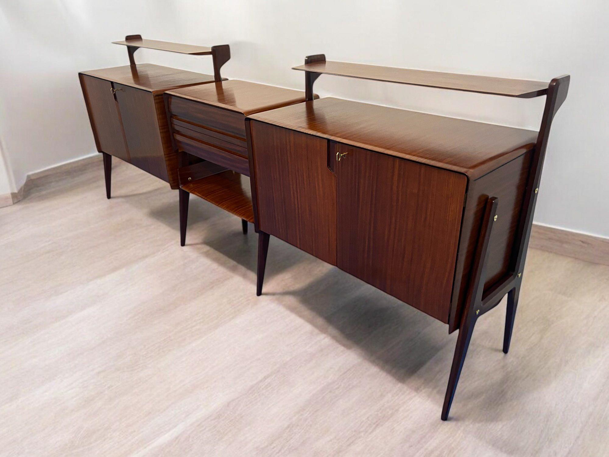 Italian Midcentury Sideboard Attributed to Ico Parisi For La Permanente Cantu For Sale 5