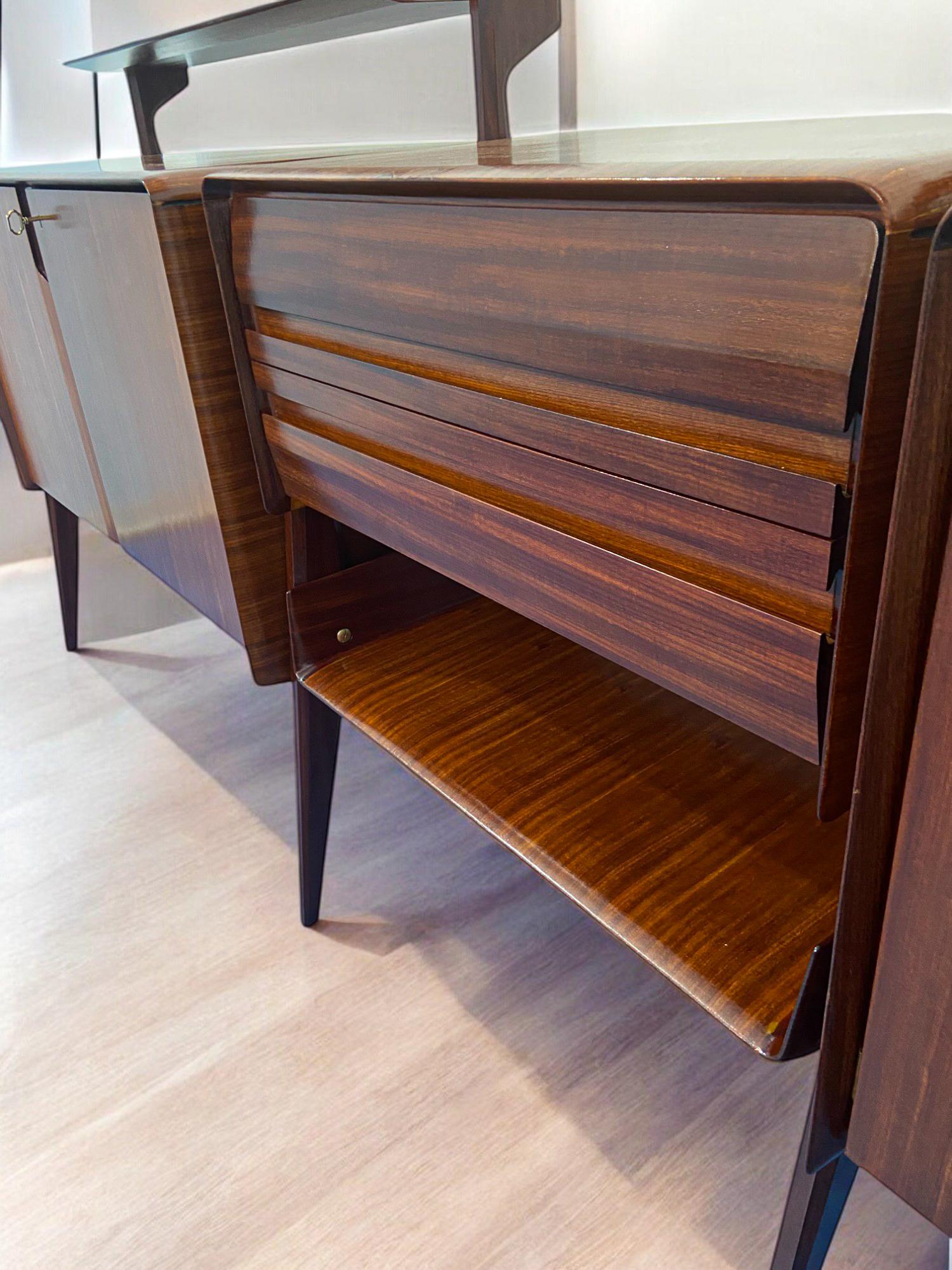 Italian Midcentury Sideboard Attributed to Ico Parisi For La Permanente Cantu For Sale 8