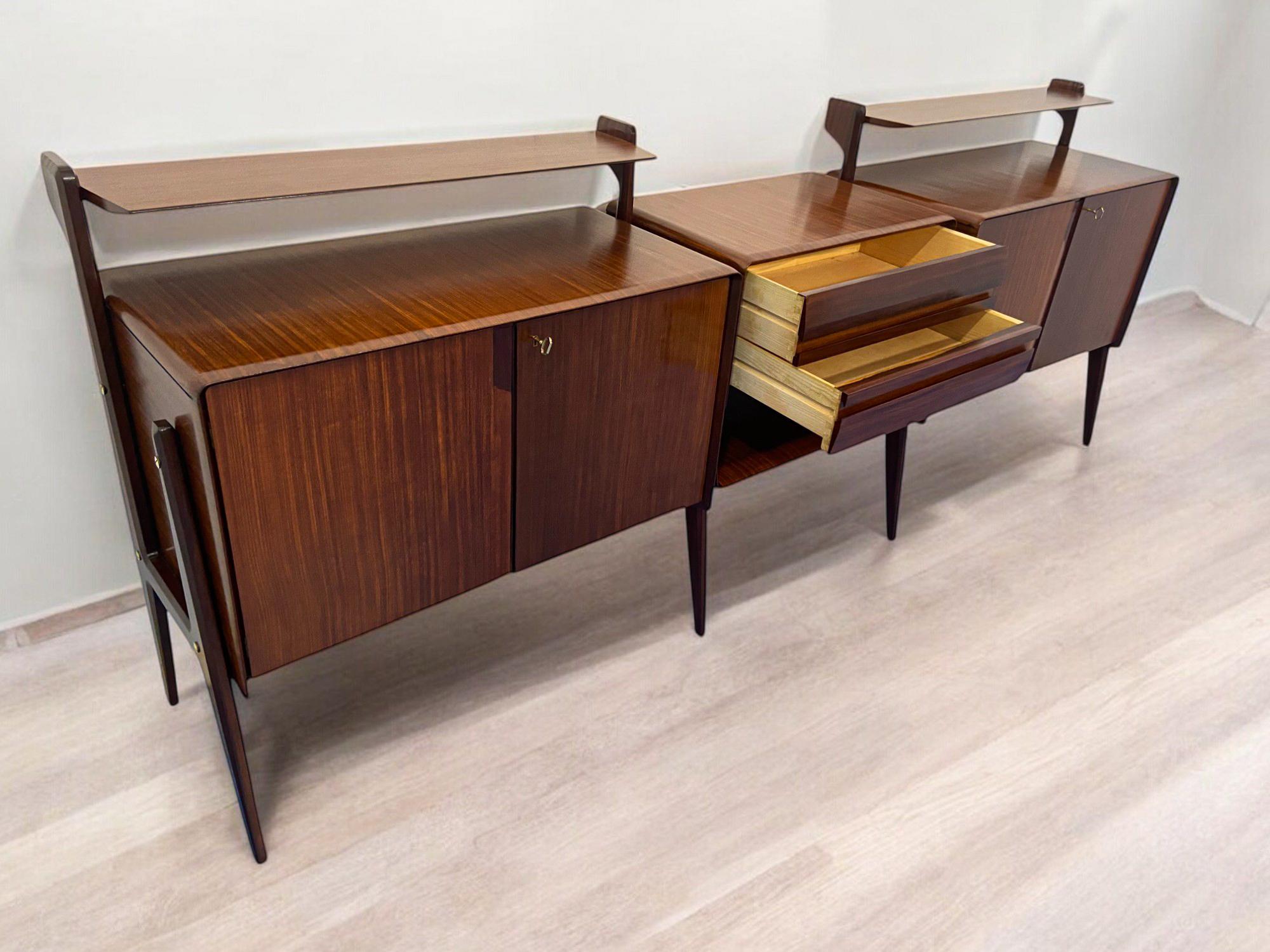 Italian Midcentury Sideboard Attributed to Ico Parisi For La Permanente Cantu For Sale 9