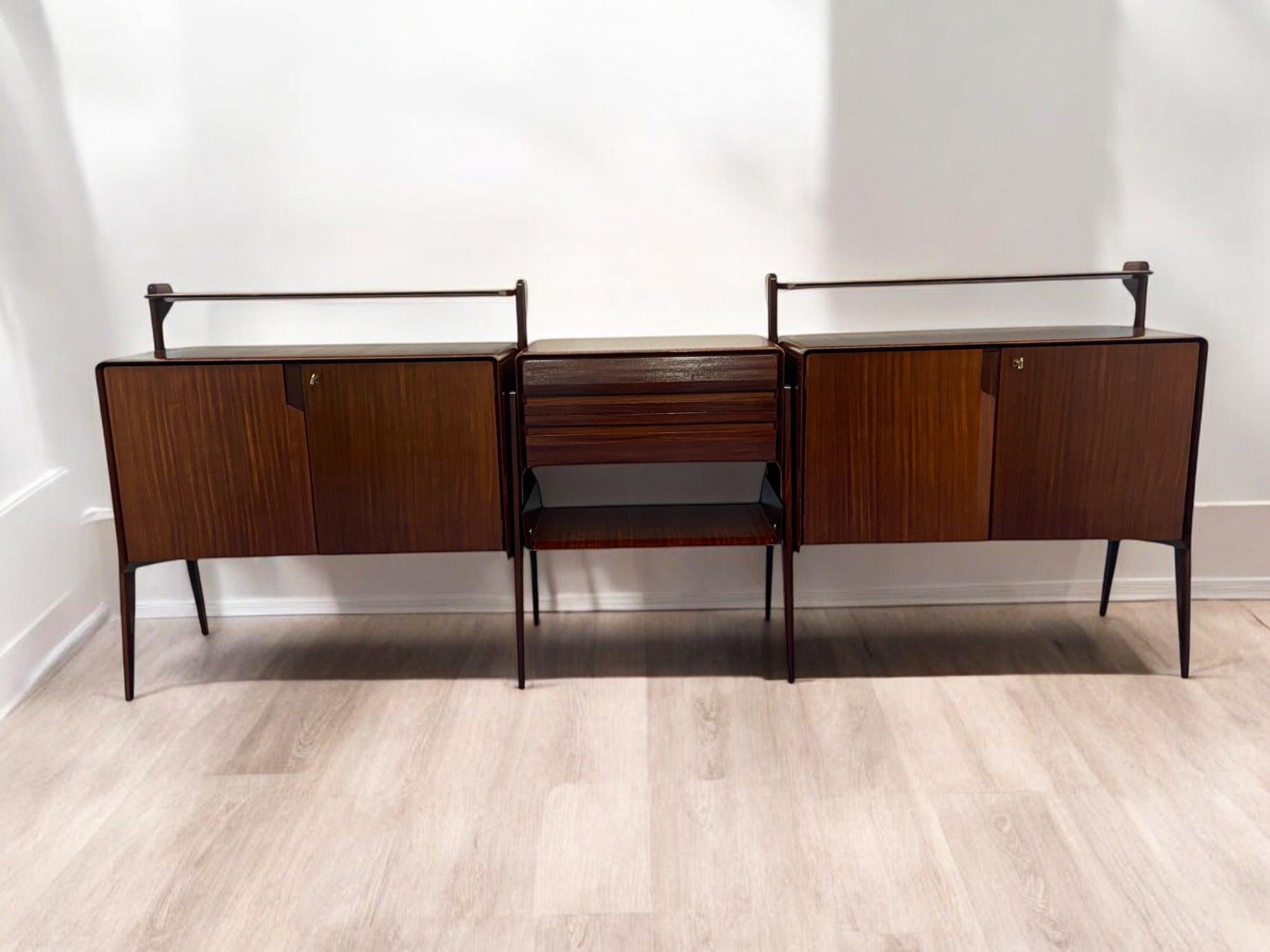 Italian Midcentury Sideboard Attributed to Ico Parisi For La Permanente Cantu For Sale 10