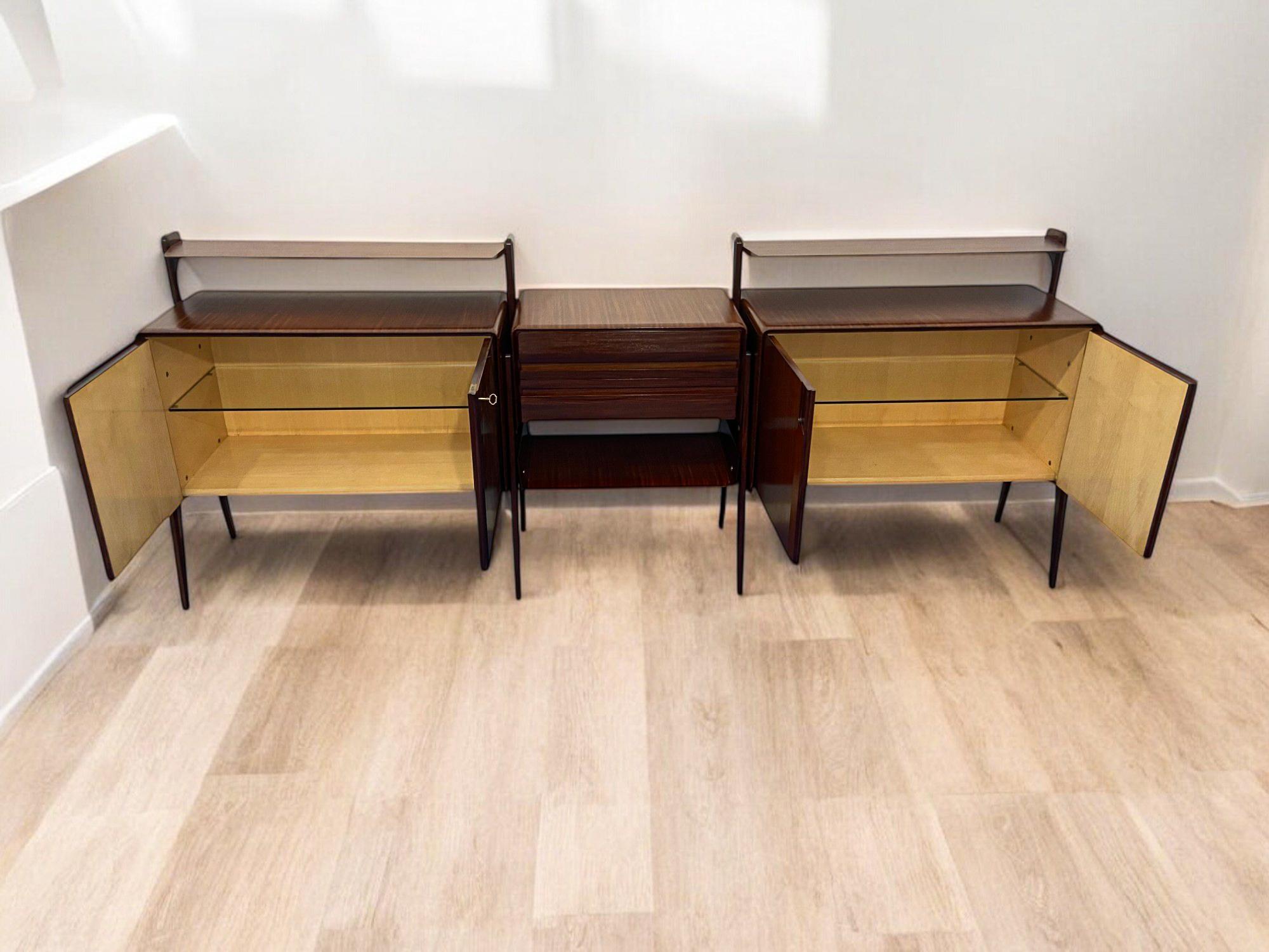 Italian Midcentury Sideboard Attributed to Ico Parisi For La Permanente Cantu For Sale 13