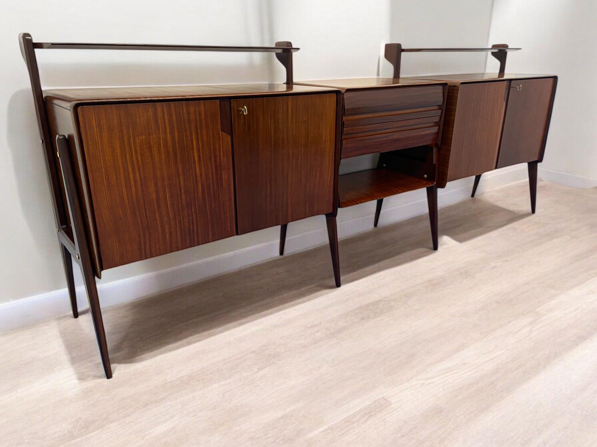 Mid-20th Century Italian Midcentury Sideboard Attributed to Ico Parisi For La Permanente Cantu For Sale
