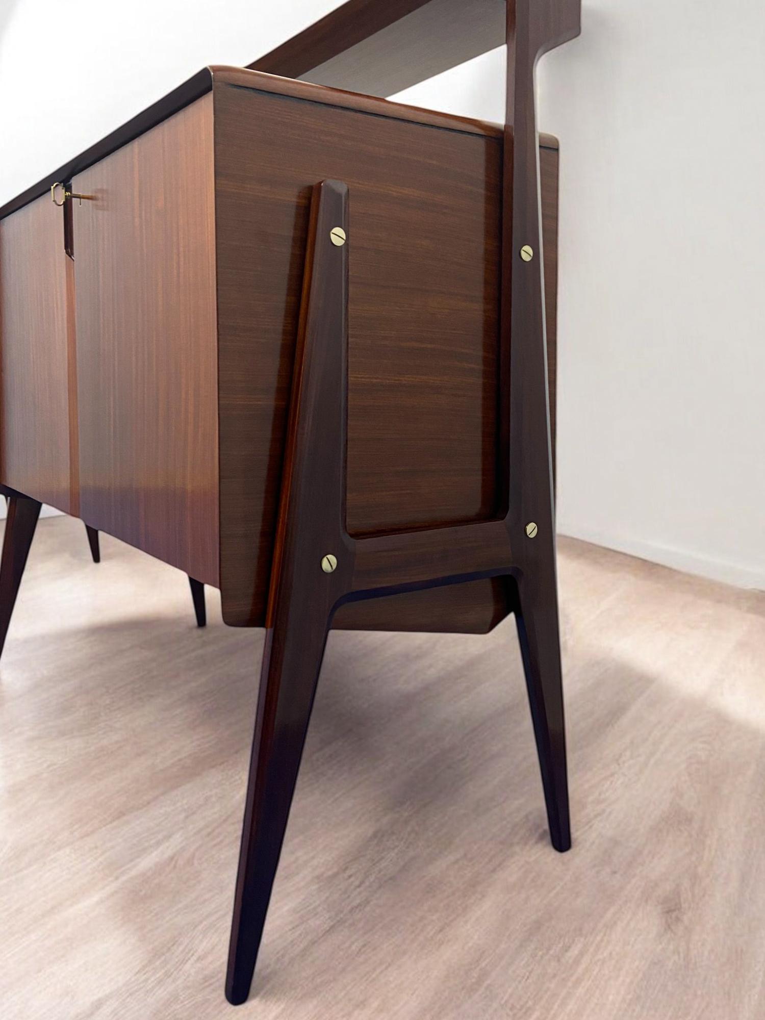 Italian Midcentury Sideboard Attributed to Ico Parisi For La Permanente Cantu For Sale 1
