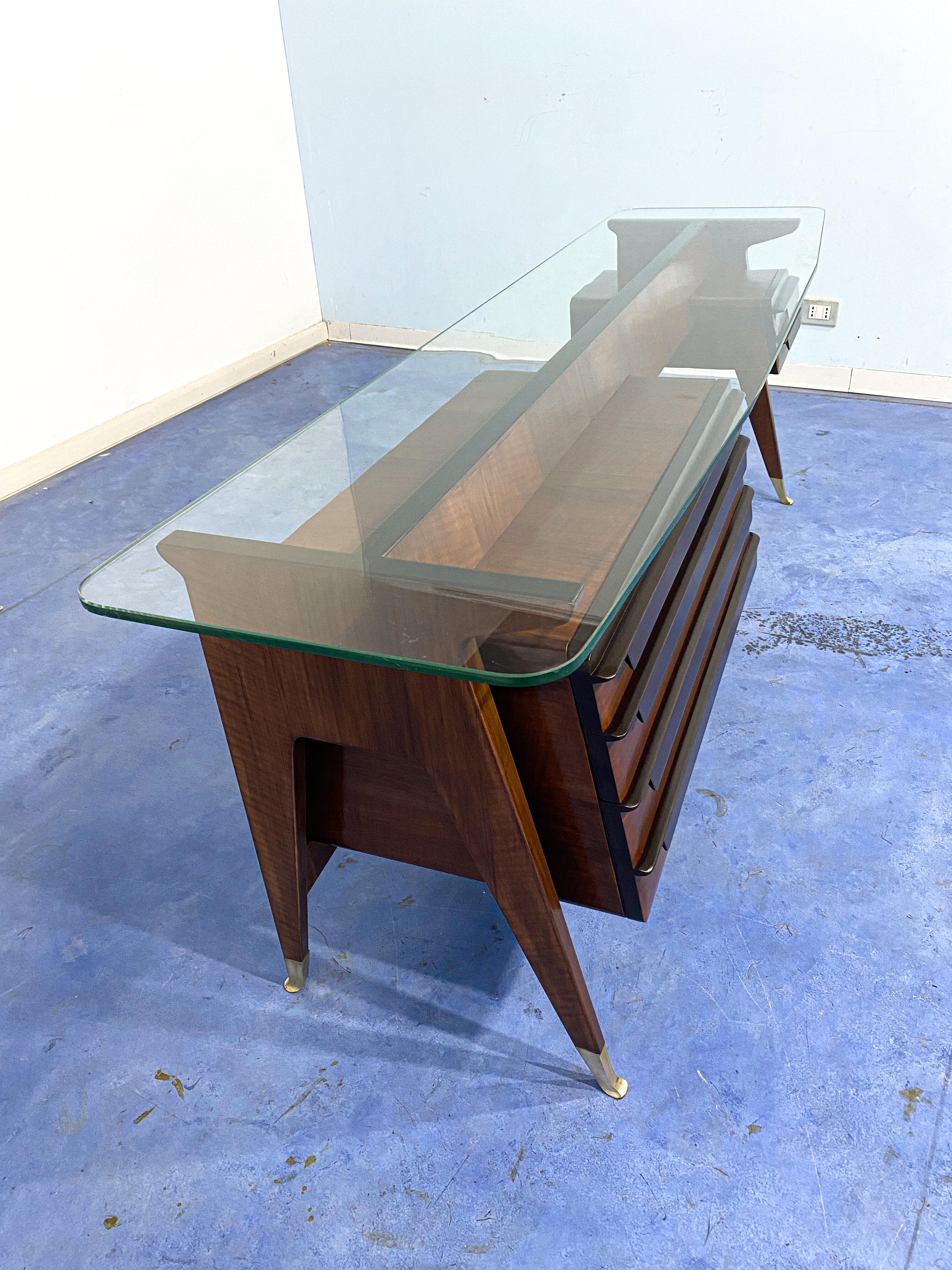 Aparador Consola Aparador italiano de mediados de siglo diseñado por Vittorio Dassi, años 50 en venta 7