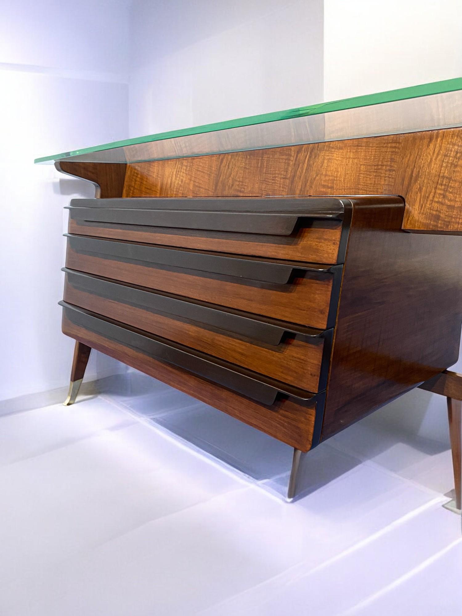 Aparador Consola Aparador italiano de mediados de siglo diseñado por Vittorio Dassi, años 50 en venta 12