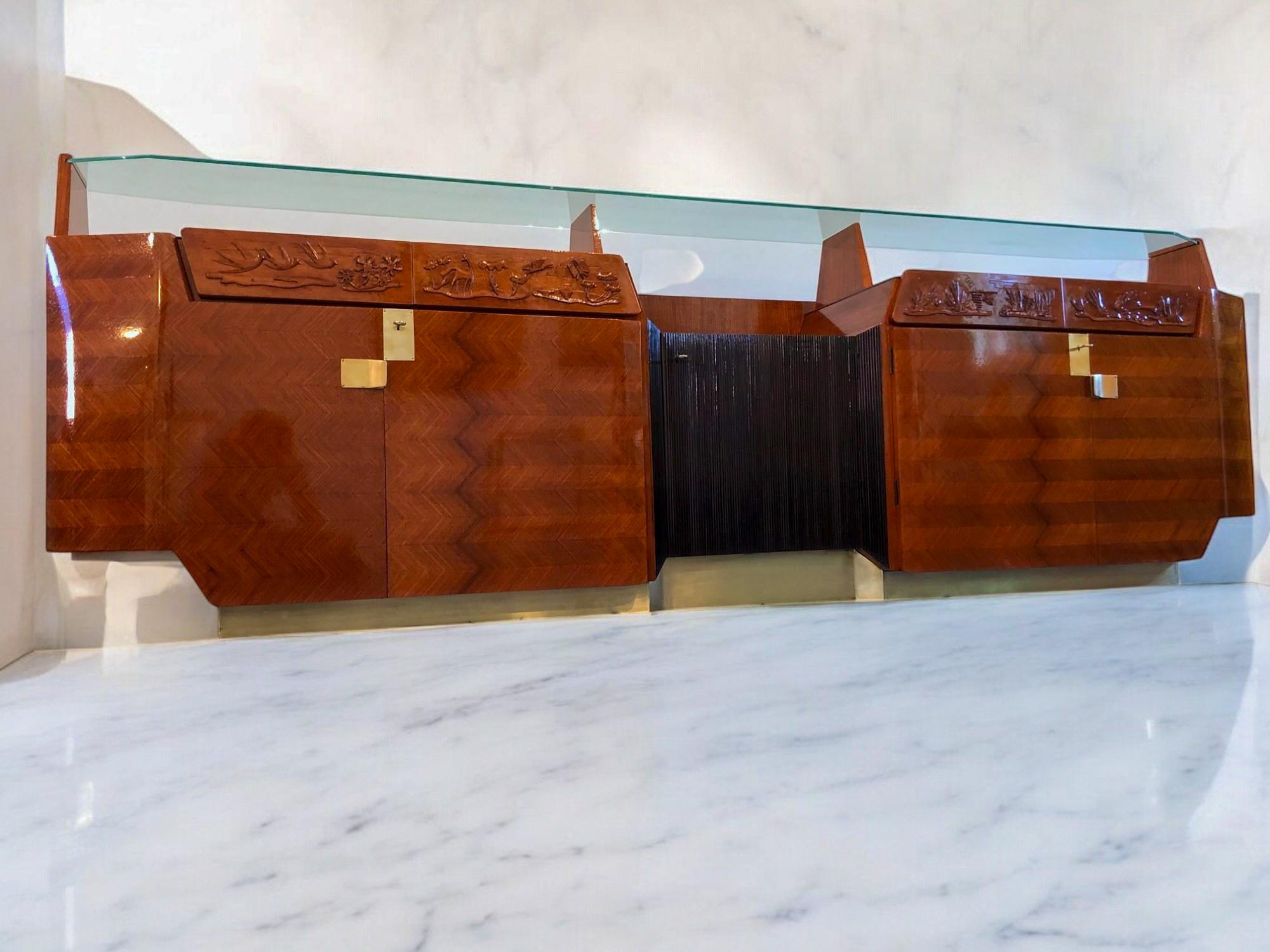 Italian Midcentury Sideboard  designed by Vittorio Dassi In Good Condition For Sale In Traversetolo, IT