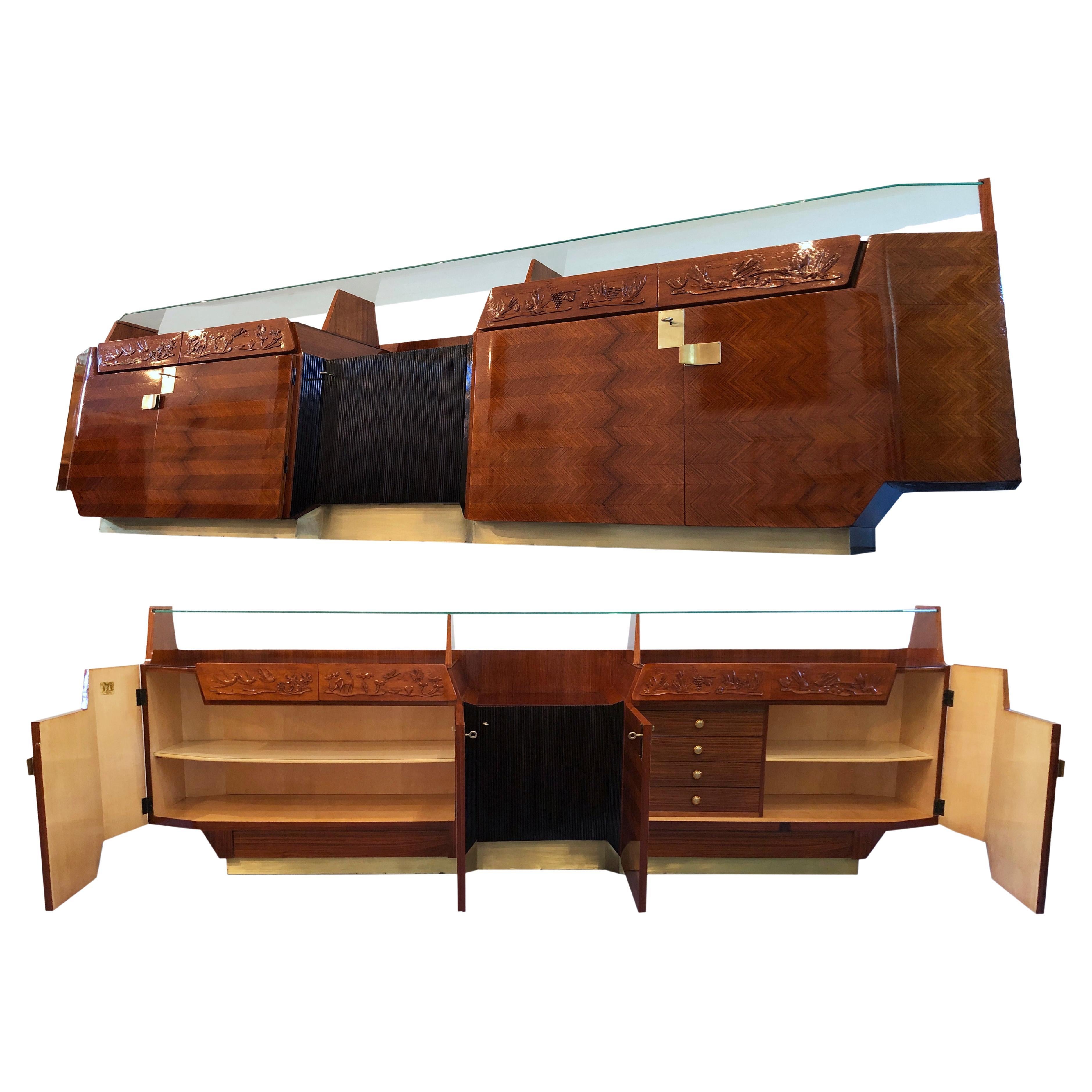 Mid-Century Modern Italian Midcentury Sideboard  designed by Vittorio Dassi For Sale