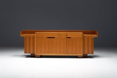Italian Midcentury Sideboard, Wood, Playful Design, Italy, 1970s