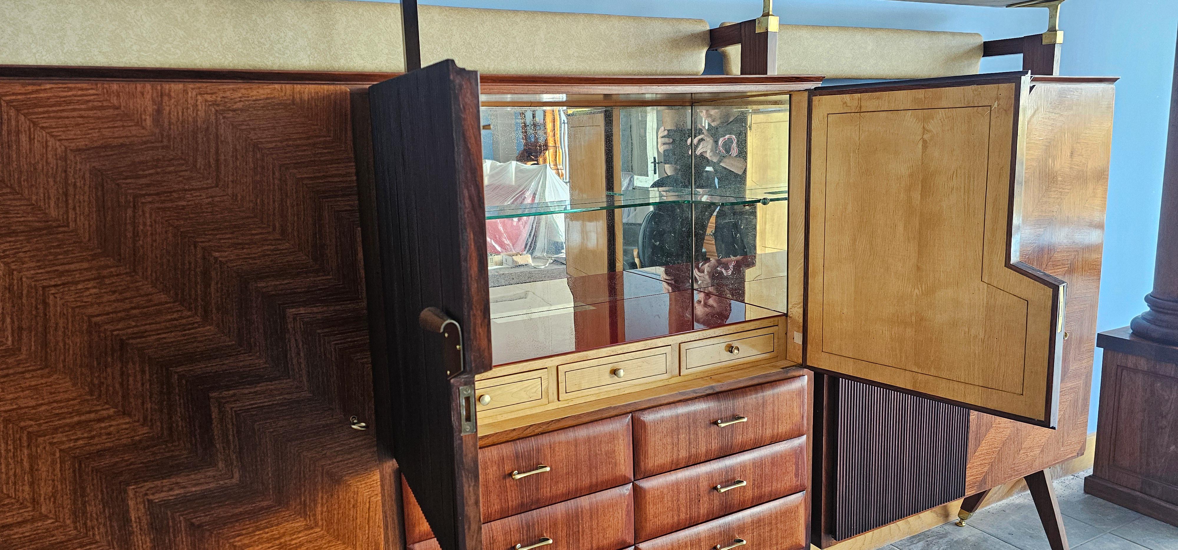 Italian Midcentury Sideboard or Cabinet Bar by La Permanente Mobili Cantù, 1950s in vendita 5