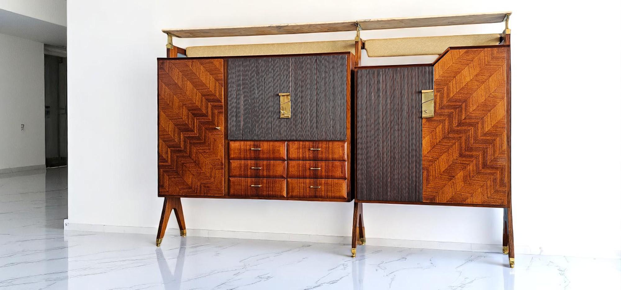 Italian Midcentury Sideboard or Cabinet Bar by La Permanente Mobili Cantù, 1950s in vendita 6