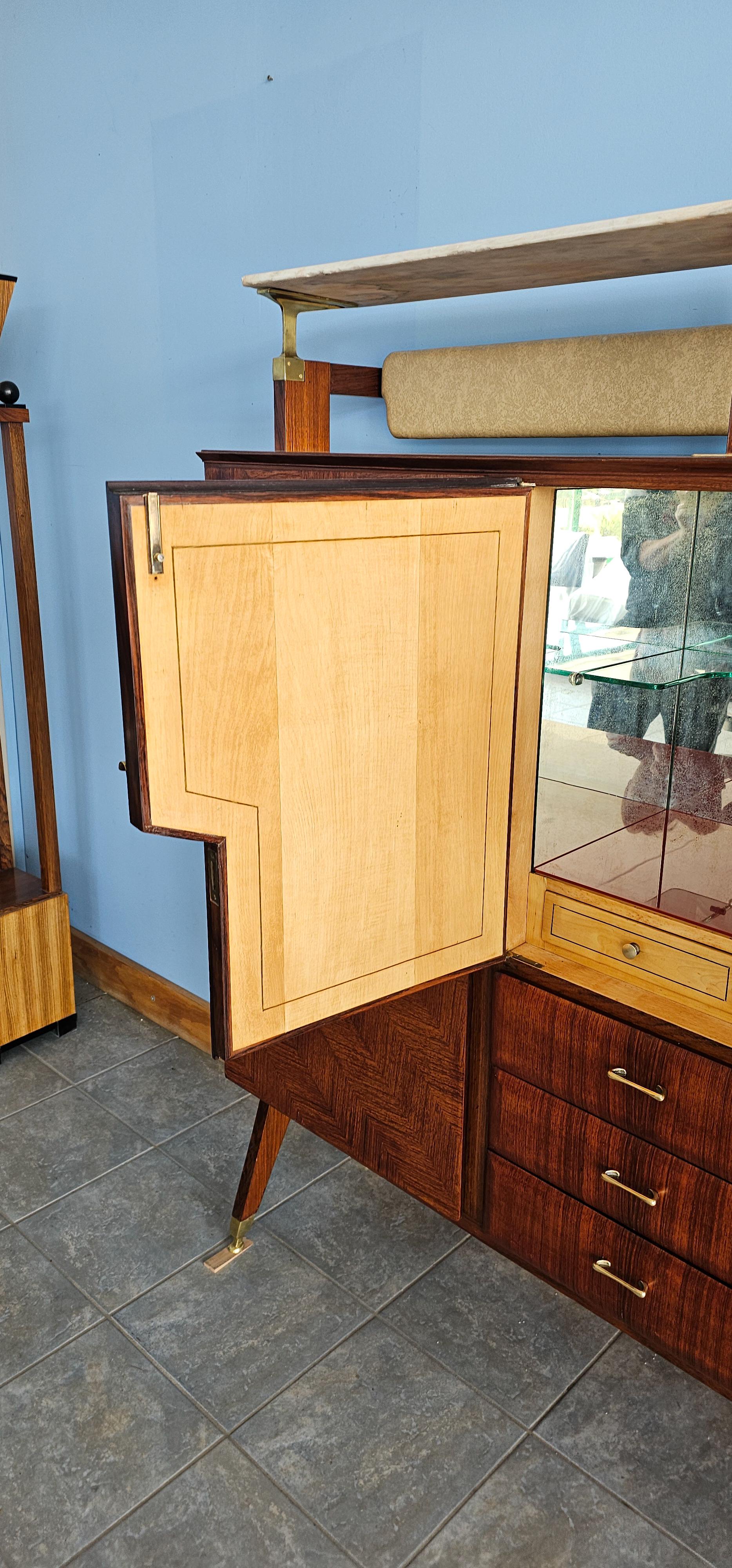 Italian Midcentury Sideboard or Cabinet Bar by La Permanente Mobili Cantù, 1950s in vendita 9