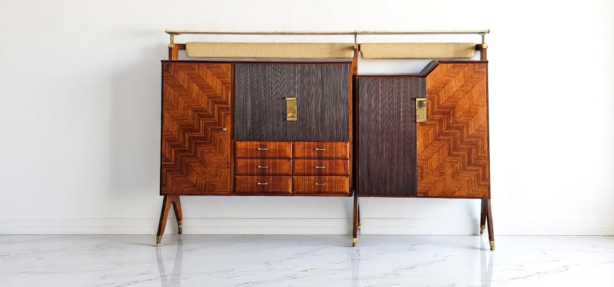 Impiallacciato Italian Midcentury Sideboard or Cabinet Bar by La Permanente Mobili Cantù, 1950s in vendita