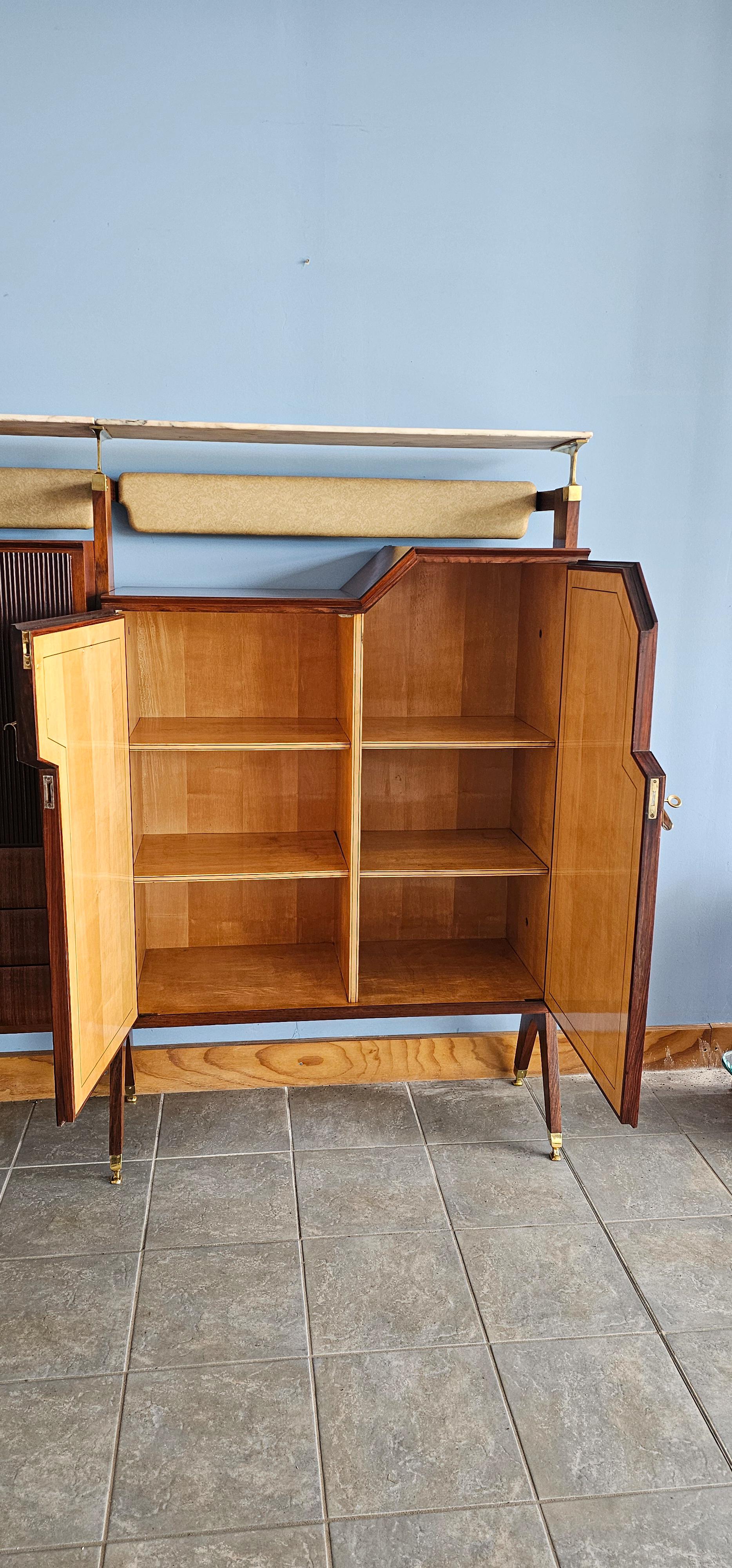 Ottone Italian Midcentury Sideboard or Cabinet Bar by La Permanente Mobili Cantù, 1950s in vendita