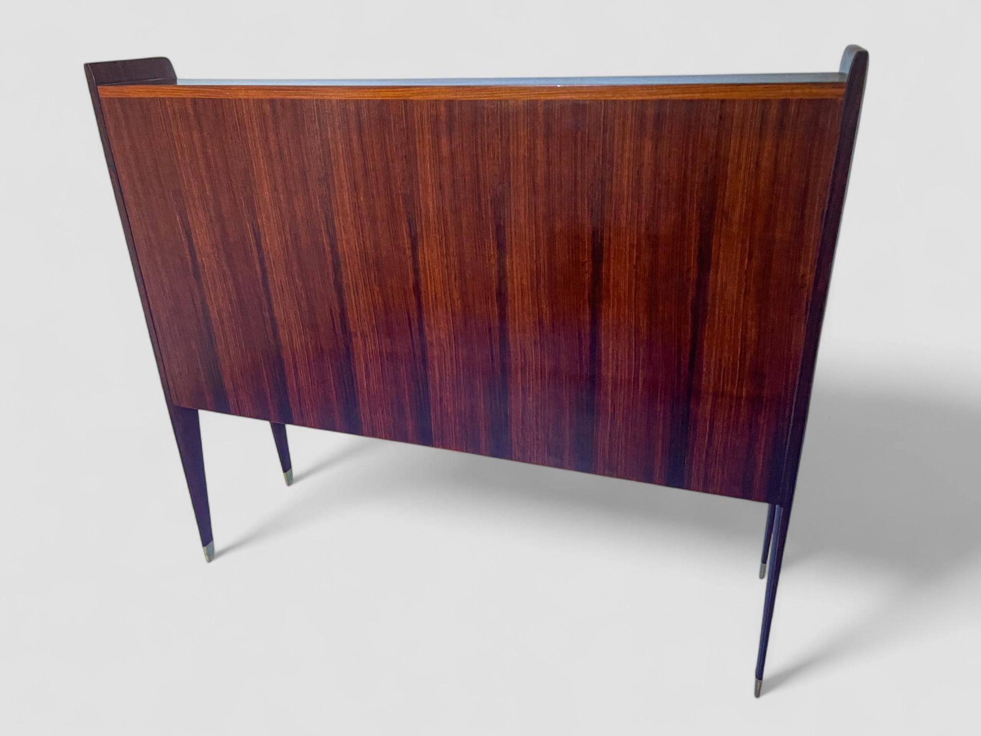 Italian Midcentury Sideboard or Cabinet Bar designed by Vittorio Dassi, 1950s For Sale 12