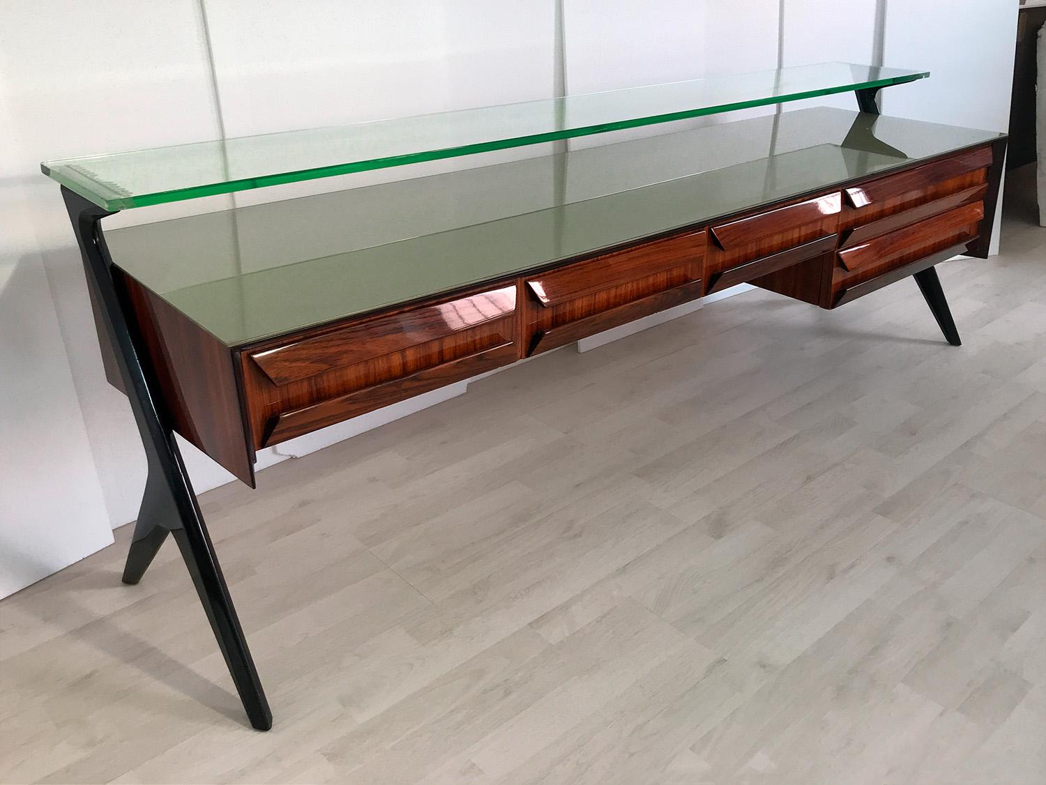 Credenza o cassettone di Vittorio Dassi, anni '50, Italia, metà secolo. in vendita 8