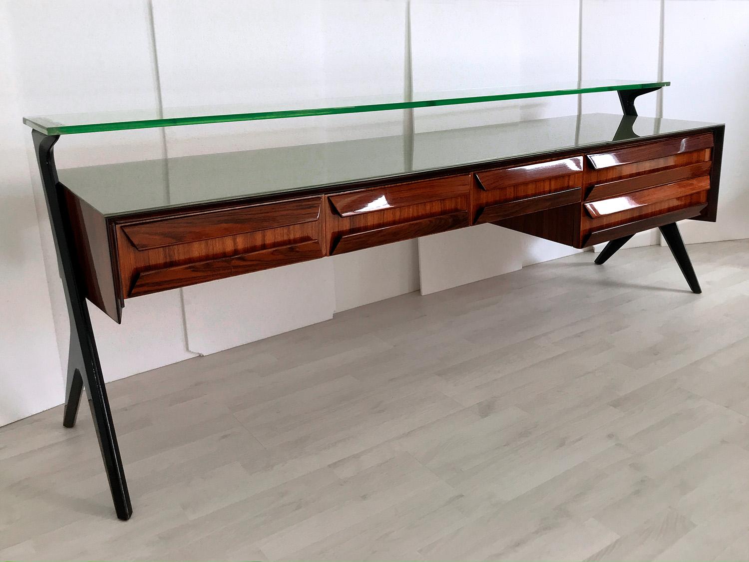 Credenza o cassettone di Vittorio Dassi, anni '50, Italia, metà secolo. in vendita 9