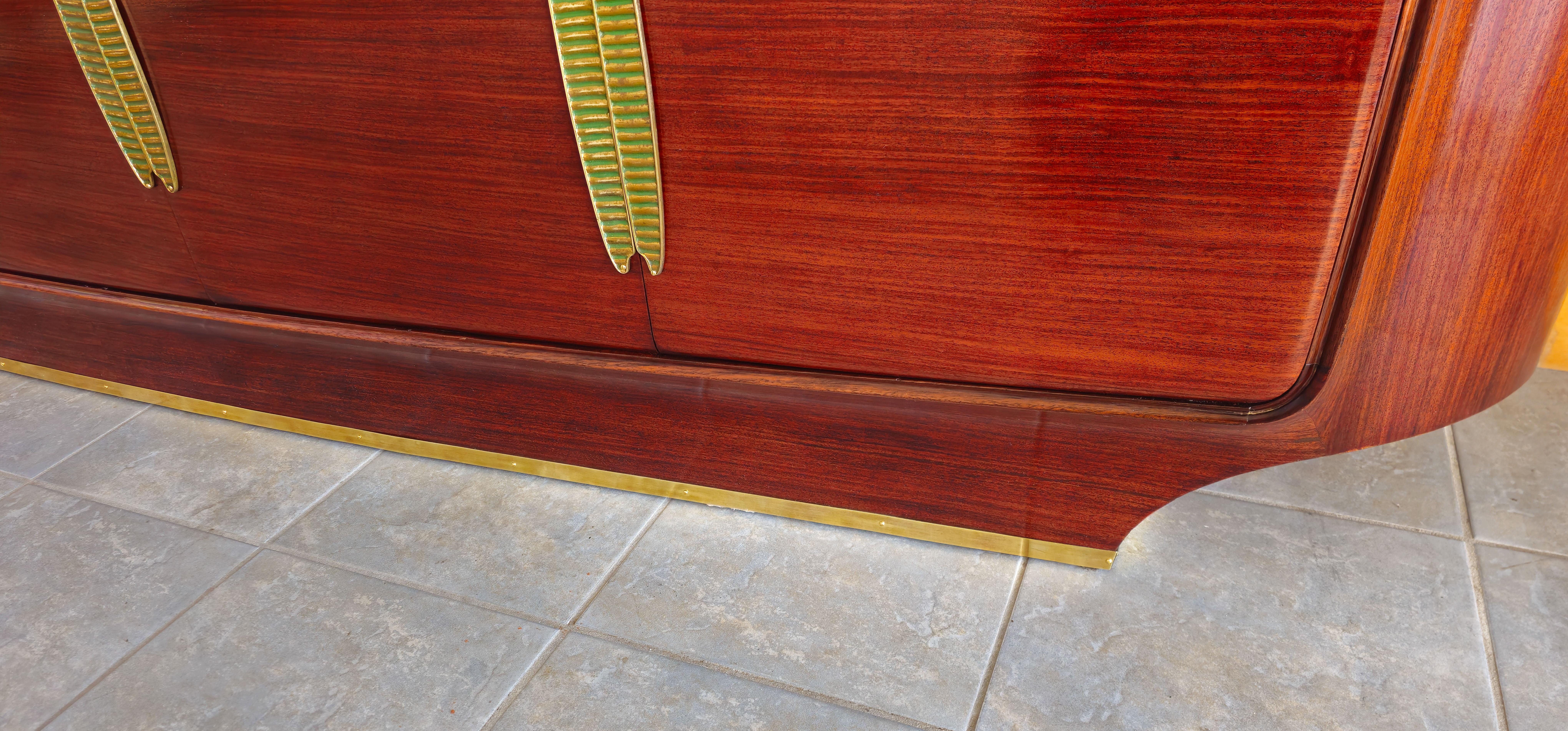 Credenza italiana del Medioevo con specchio, design di Vittorio Dassi, anni '50 in vendita 10