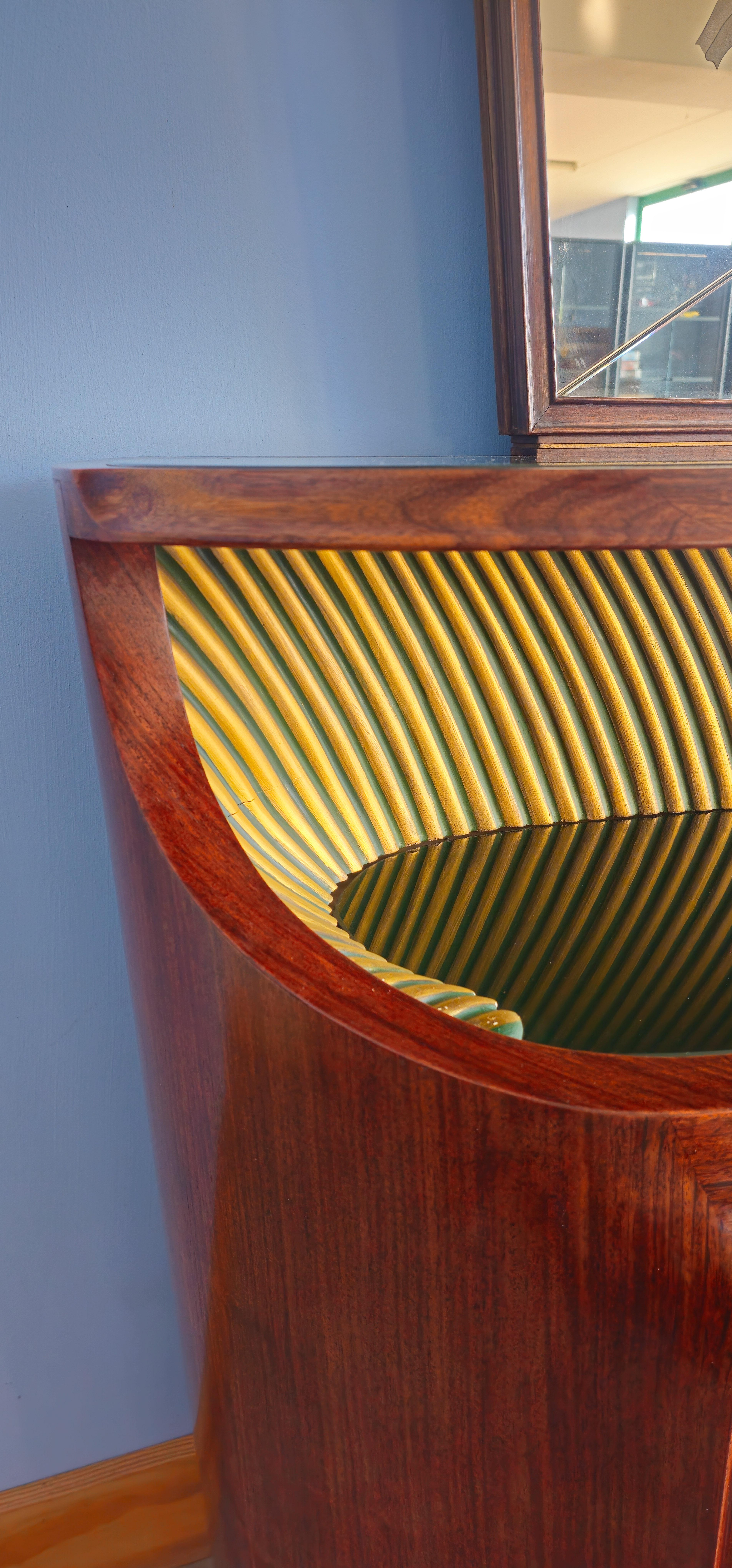 Credenza italiana del Medioevo con specchio, design di Vittorio Dassi, anni '50 in vendita 12