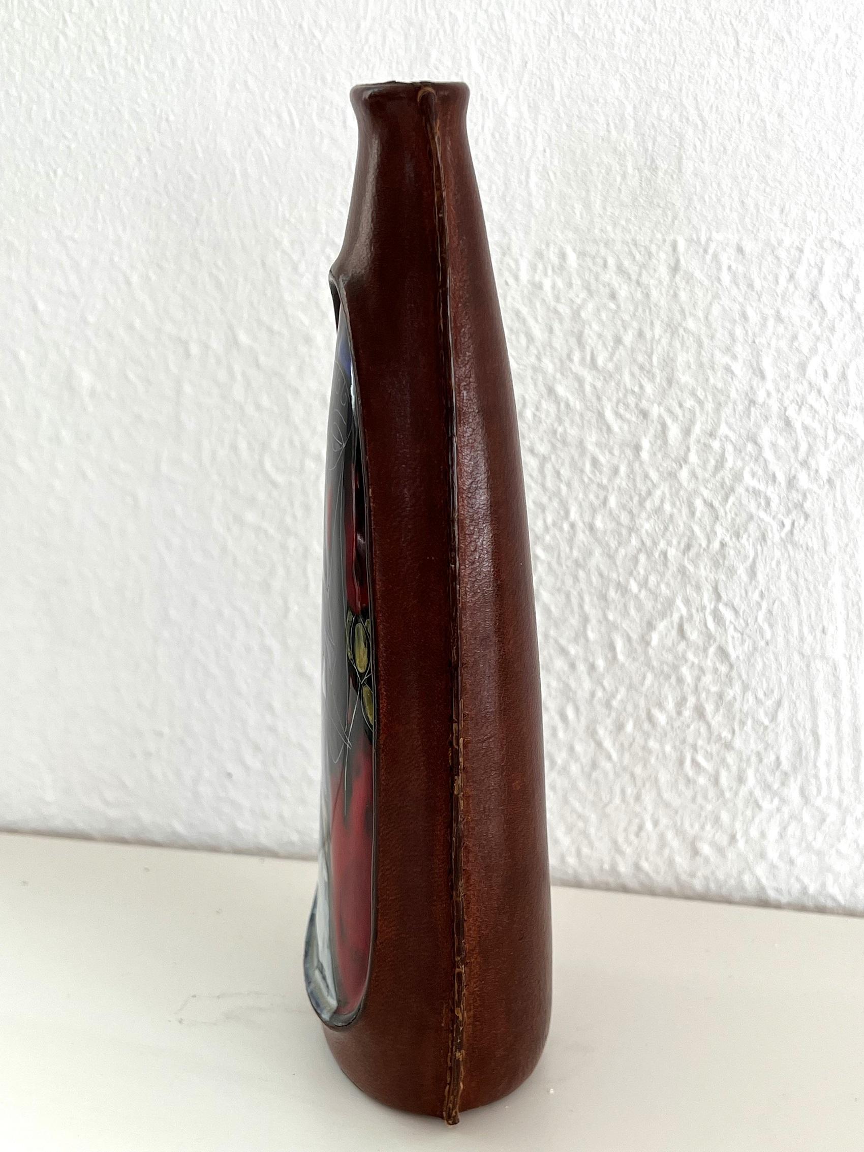 Italienische signierte Blumenvase aus Keramik aus der Mitte des Jahrhunderts von Marcello Fantoni, 1960 im Angebot 5